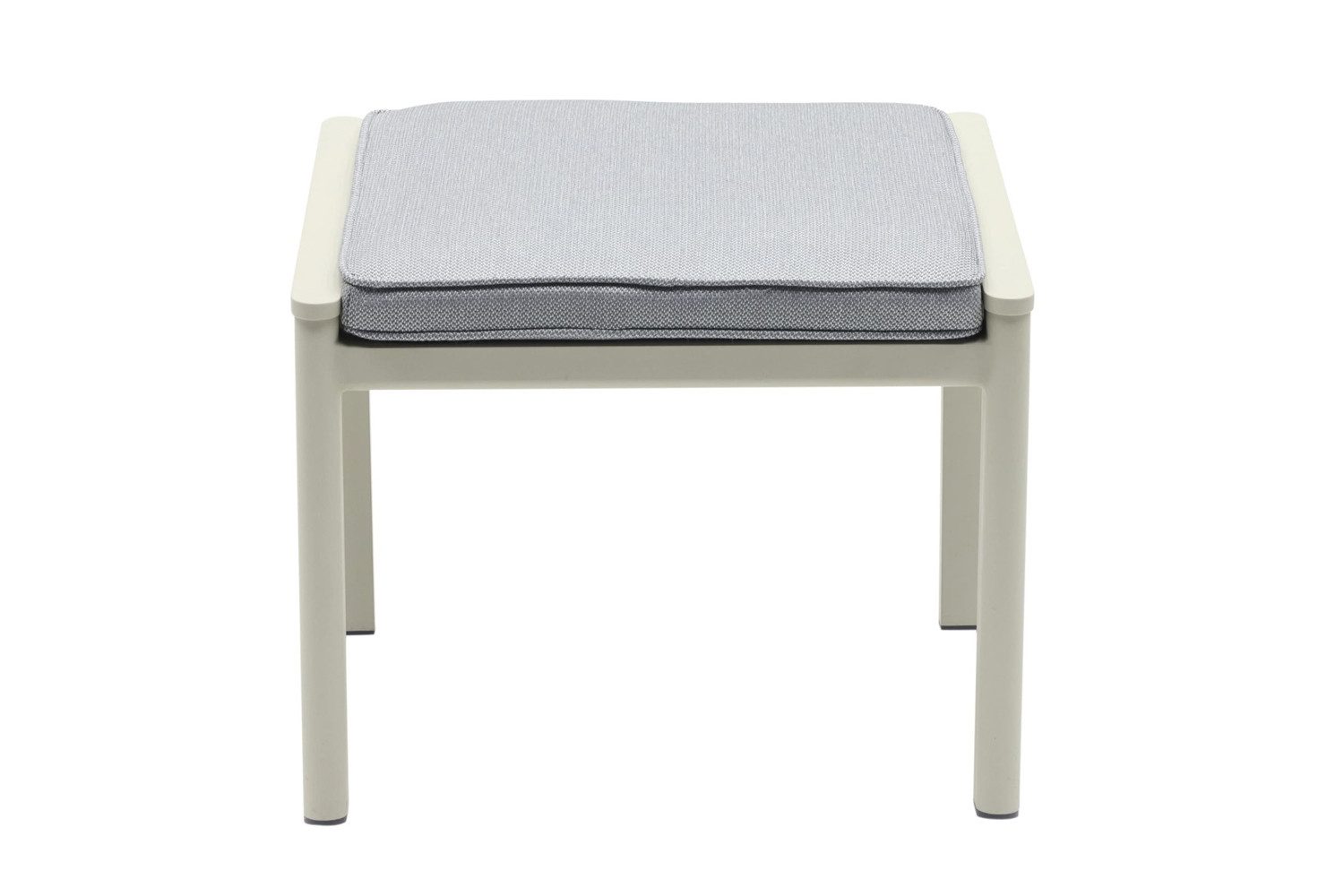 dasmöbelwerk Gartenlounge-Hocker Hocker Fußbank Austin inkl. Kissen Garten Taupe-Grau Aluminium