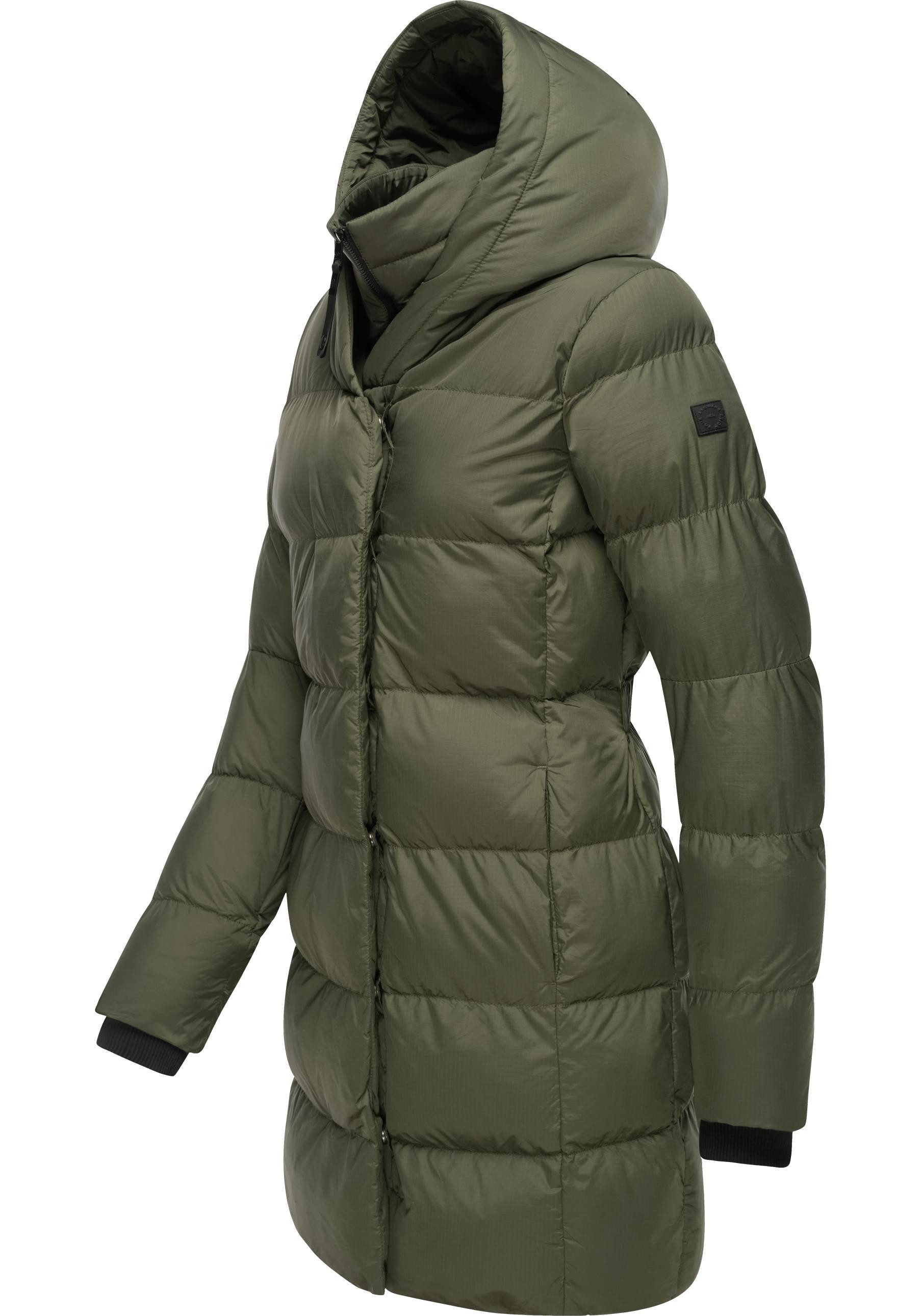 Ragwear Kurzmantel Niara stylischer, gesteppter Wintermantel mit gefütterter Kapuze – Bild 2 von 5