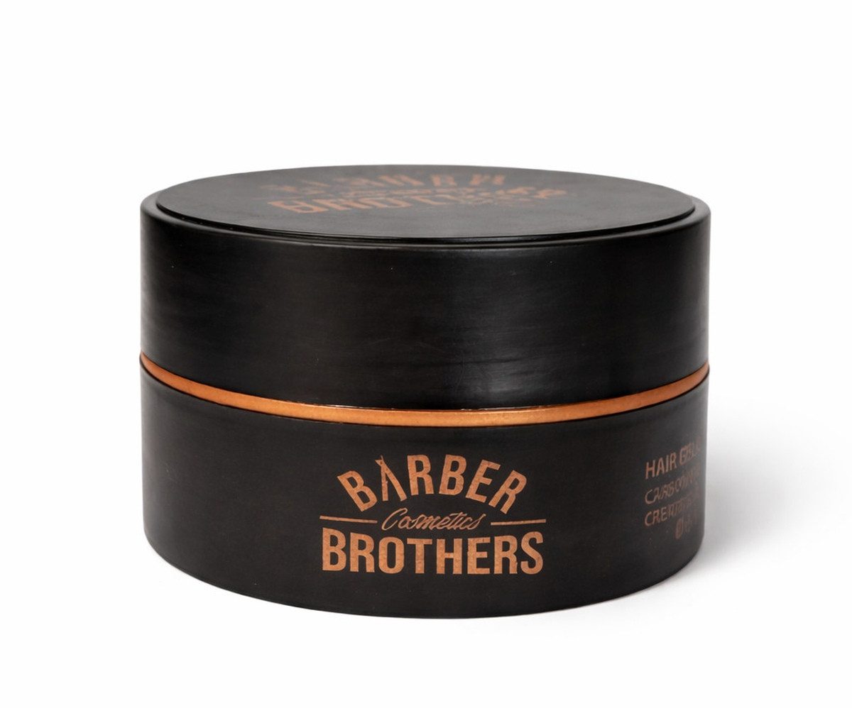Weit & Breit Handelsgesellschaft mbH Haarwachs Barber Brothers Cosmetics Hair Gel Wax Carbon Effekt 150 ml, Eiinzelartikel, 1-tlg., Starker Halt für definierte Männer-Styles
