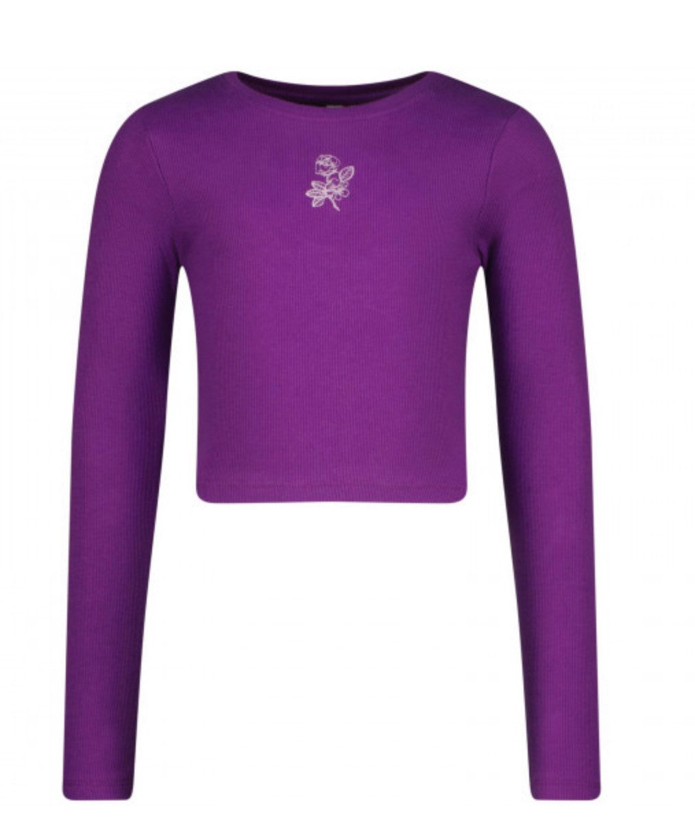 Vingino Langarmshirt Mädchen Langarmshirt Rippjersey – elastisches Baumwollshirt Cropped