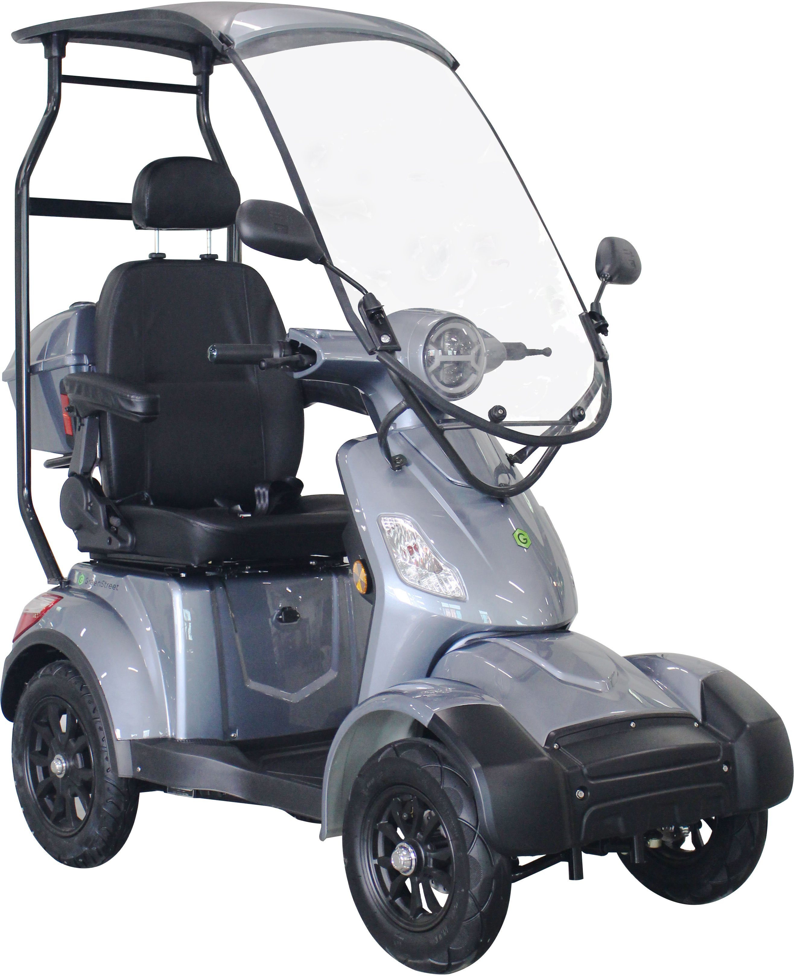 GreenStreet Elektromobil E-Mover Deluxe, 1000 W, 20 km/h, mit 60V/26Ah Li-Ion-Akku, inkl. Topcase und Dach