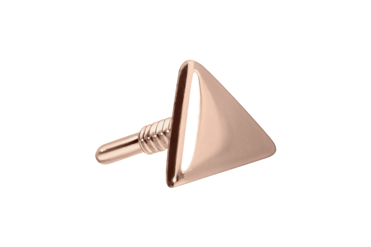 Piercing-Set 14 Karat Gold Schraubaufsatz mit Außengewinde DREIECK