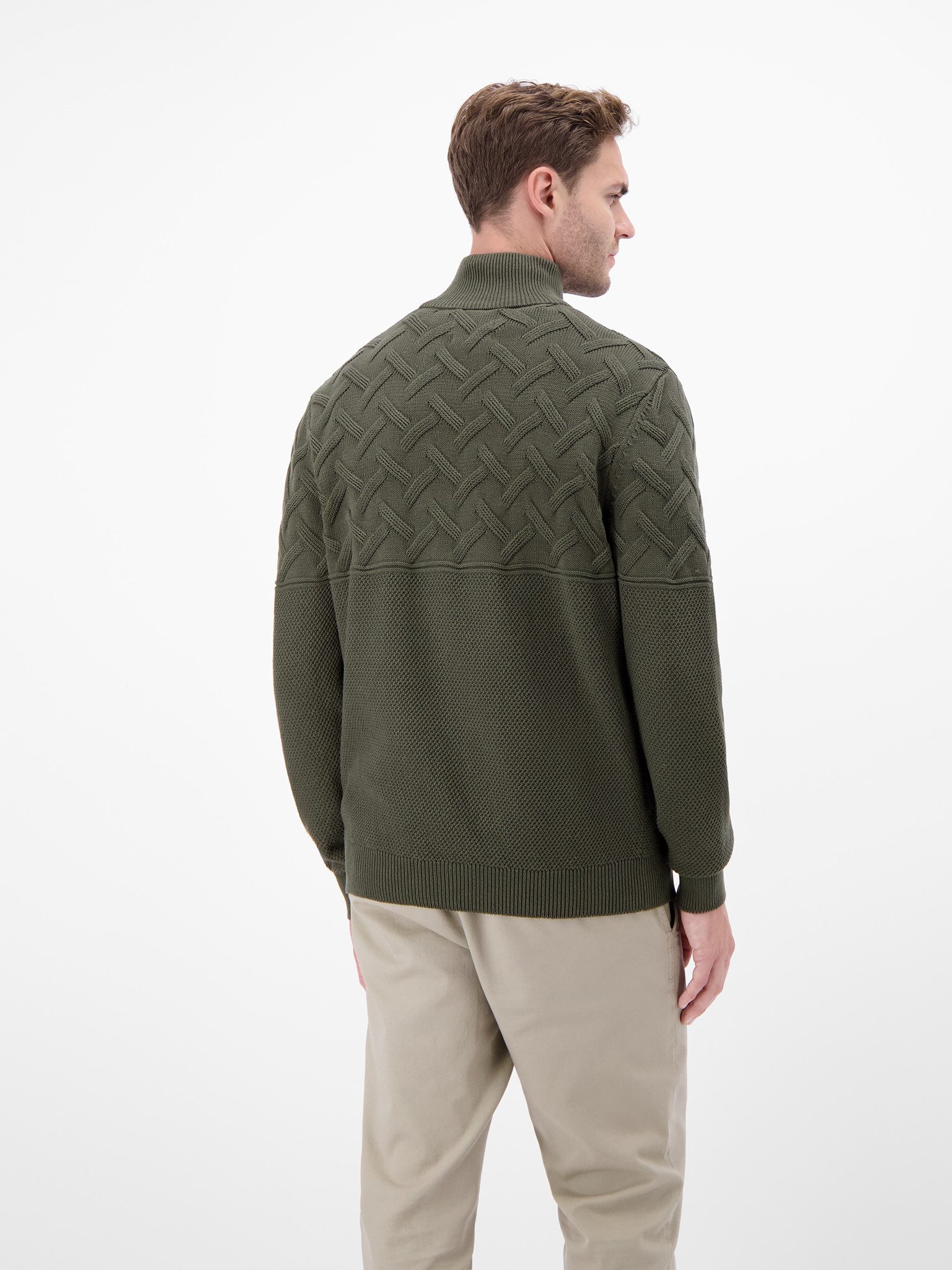 LERROS Strickpullover mit Zipper und Stehkragen, günstig online kaufen