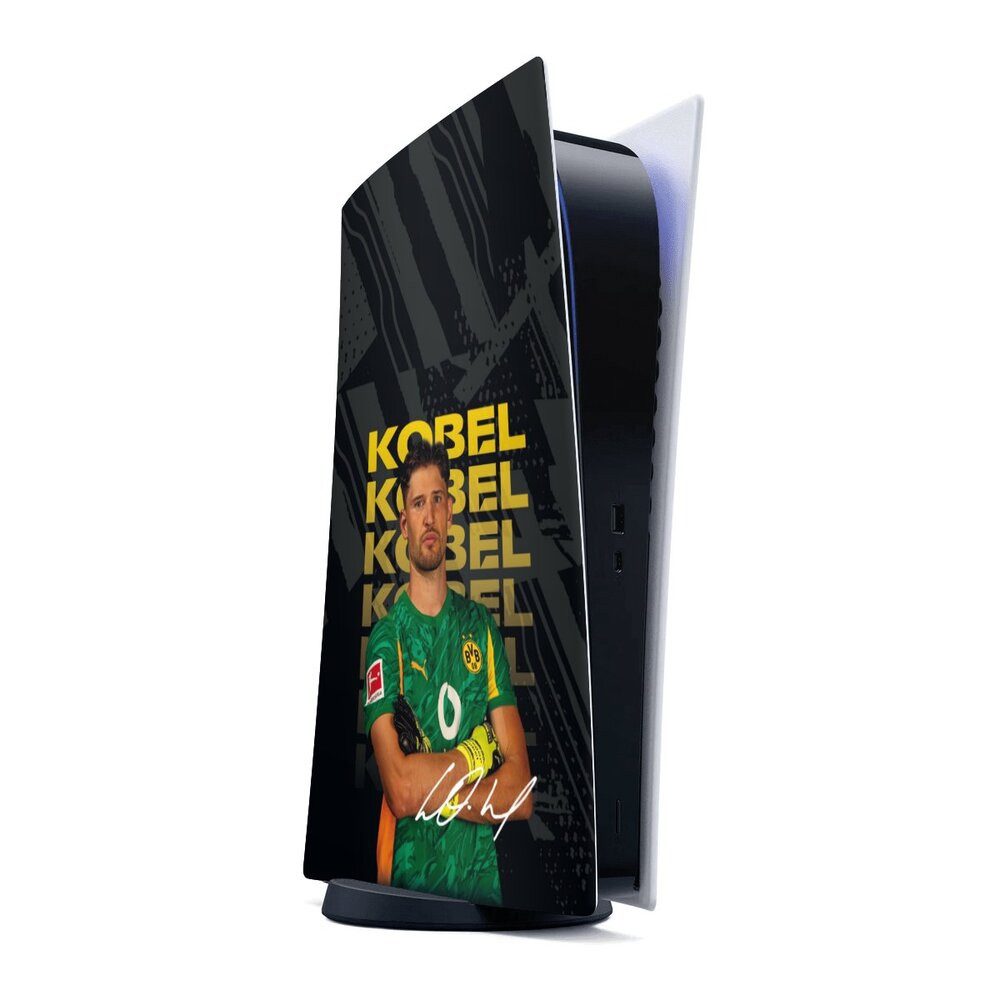 DeinDesign Konsolen-Cover Borussia Dortmund Gregor Kobel BVB Gregor Kobel 25/26, Sony Playstation 5 Digital Edition Skin Aufkleber Sticker Folie