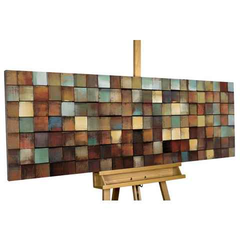 KUNSTLOFT Holzbild More is more 144x44 cm, handgefertiges Wandbild aus Holz