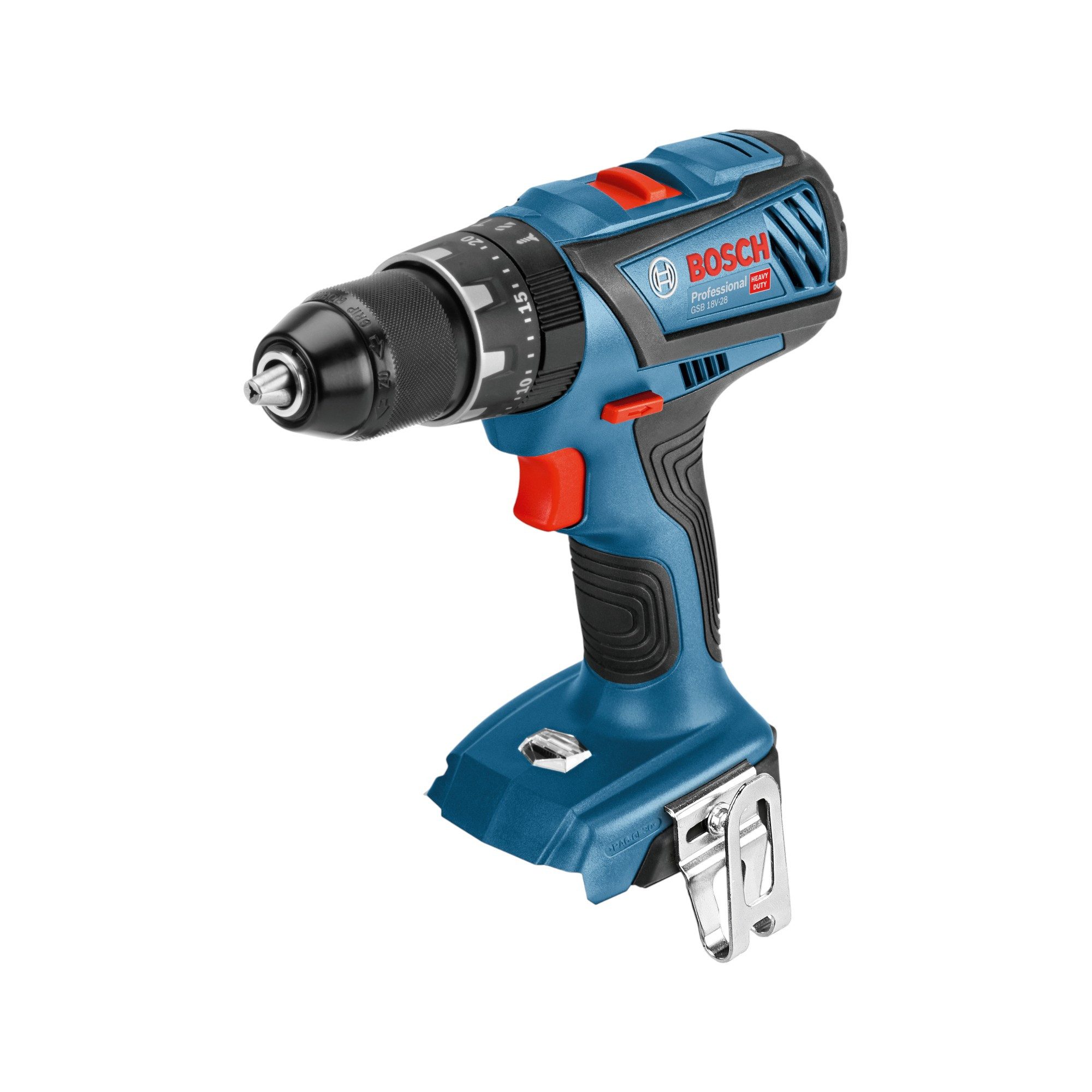 Bosch Professional Akku-Schlagbohrschrauber GSB 18V-28 Professional Akku Schlagbohrschrauber 18 V 63 Nm + 2x Akku