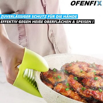 MAVURA Topfhandschuhe OFENFIX Mini Ofenhandschuhe Silikon Topf Handschuhe Anti Rutsch, Hitzebeständige Topflappen Kochhandschuhe hitzebeständig [2er]