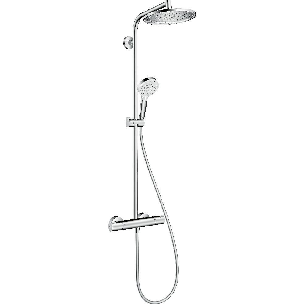 hansgrohe Duscharmatur Hansgrohe Crometta S Showerpipe 240 1jet mit Thermostat 27267000