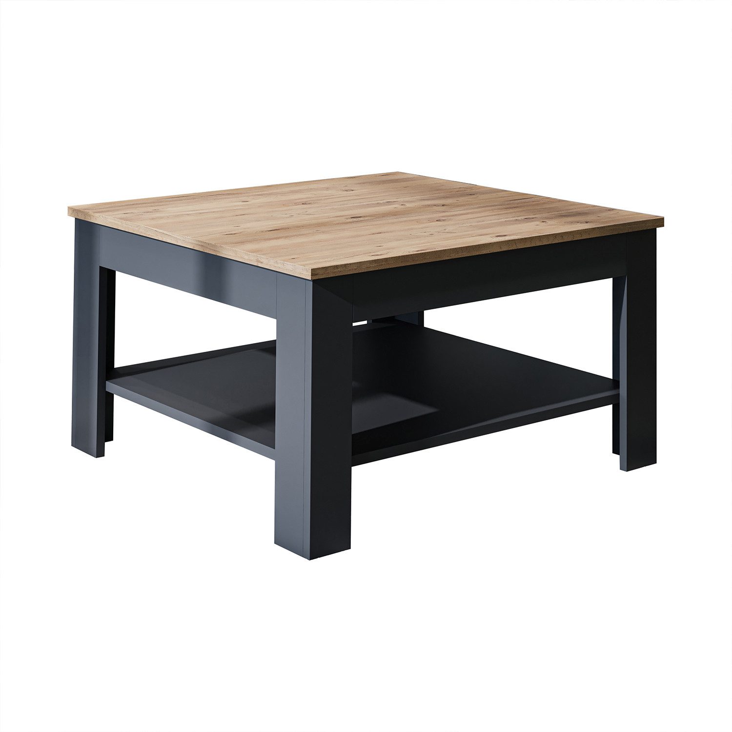 Roomart Wohnzimmertisch Couchtisch HELSINKI mit Ablageboden Wohnzimmertisch Sofatisch modern, Mit unterer Ablage, in zwei Formaten – Bild 4 von 5