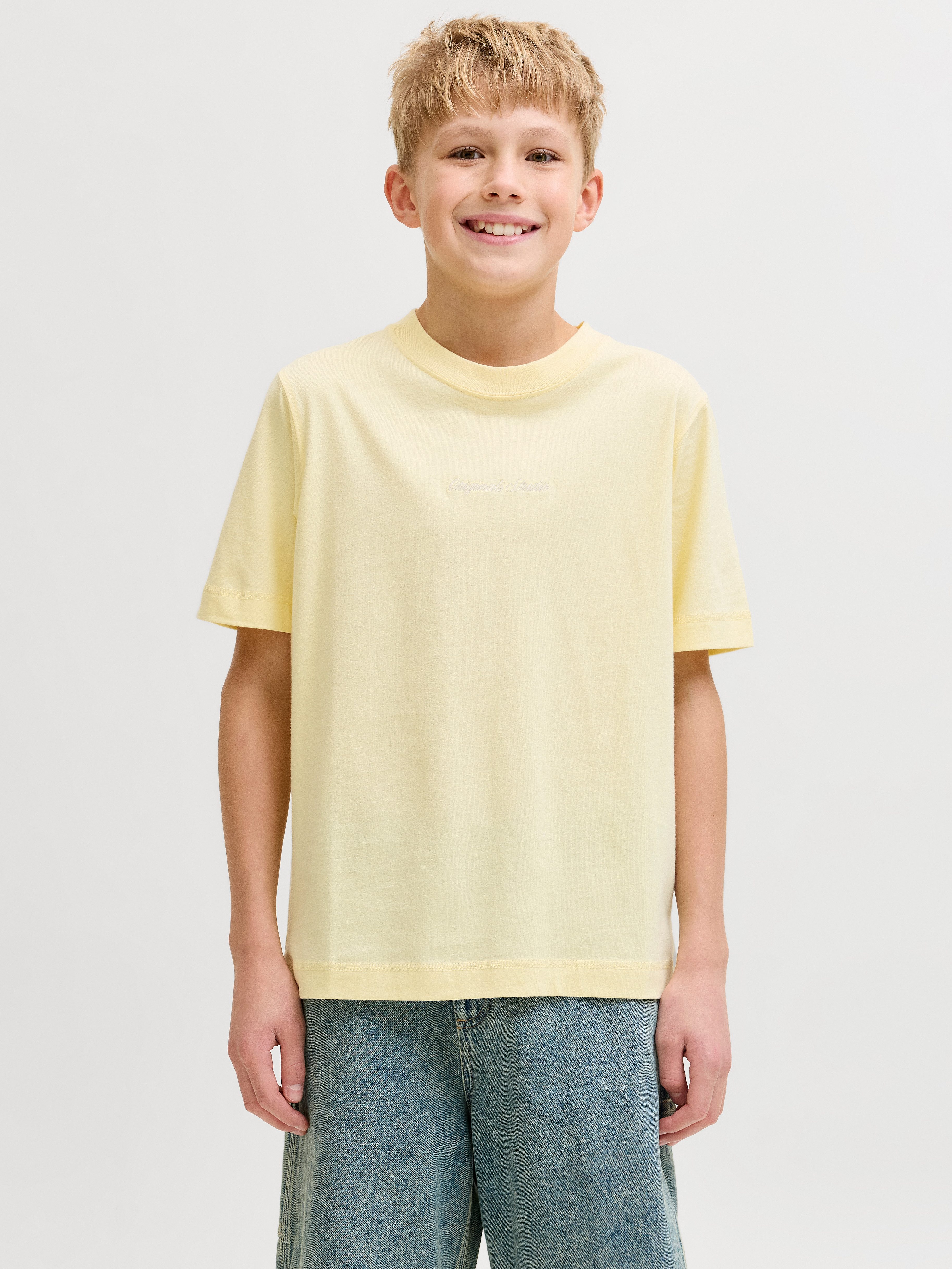 Jack & Jones Junior T-Shirt JORNORREBRO EMB TEE SS CN NOOS JNR Baumwolle, relaxed fit, Kurzarm