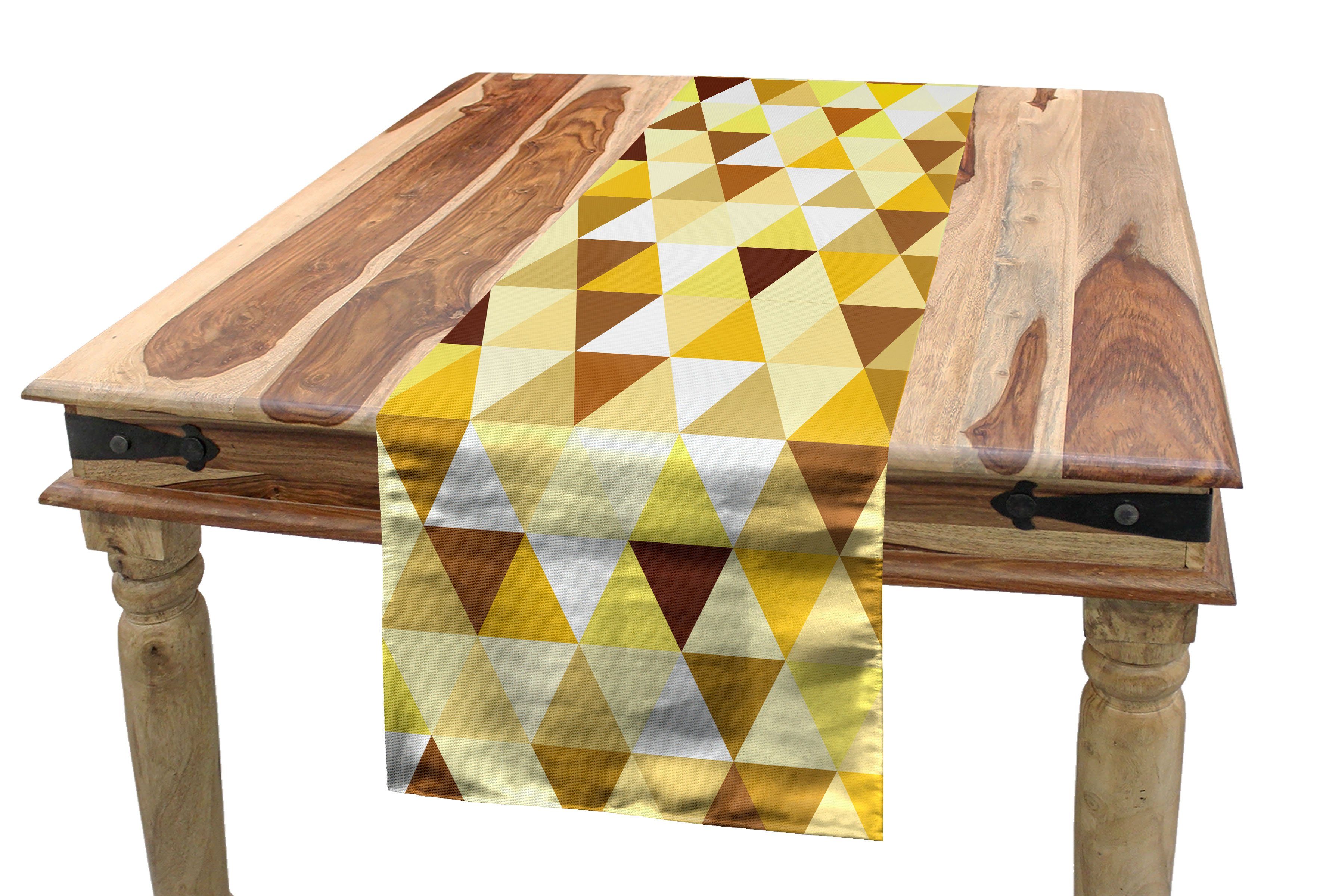 Abakuhaus Tischläufer Esszimmer Küche Rechteckiger Dekorativer Tischläufer, Geometrisch Funky Vivid Triangles