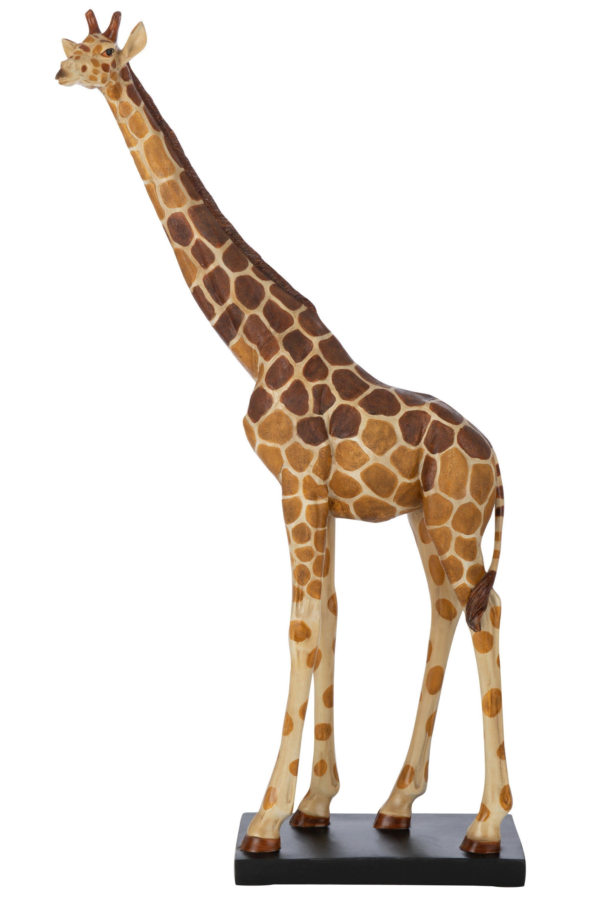in Dekoobjekt GILDE in Authentische Polyresin-Giraffe Naturfarben – Dekorative Skulptur
