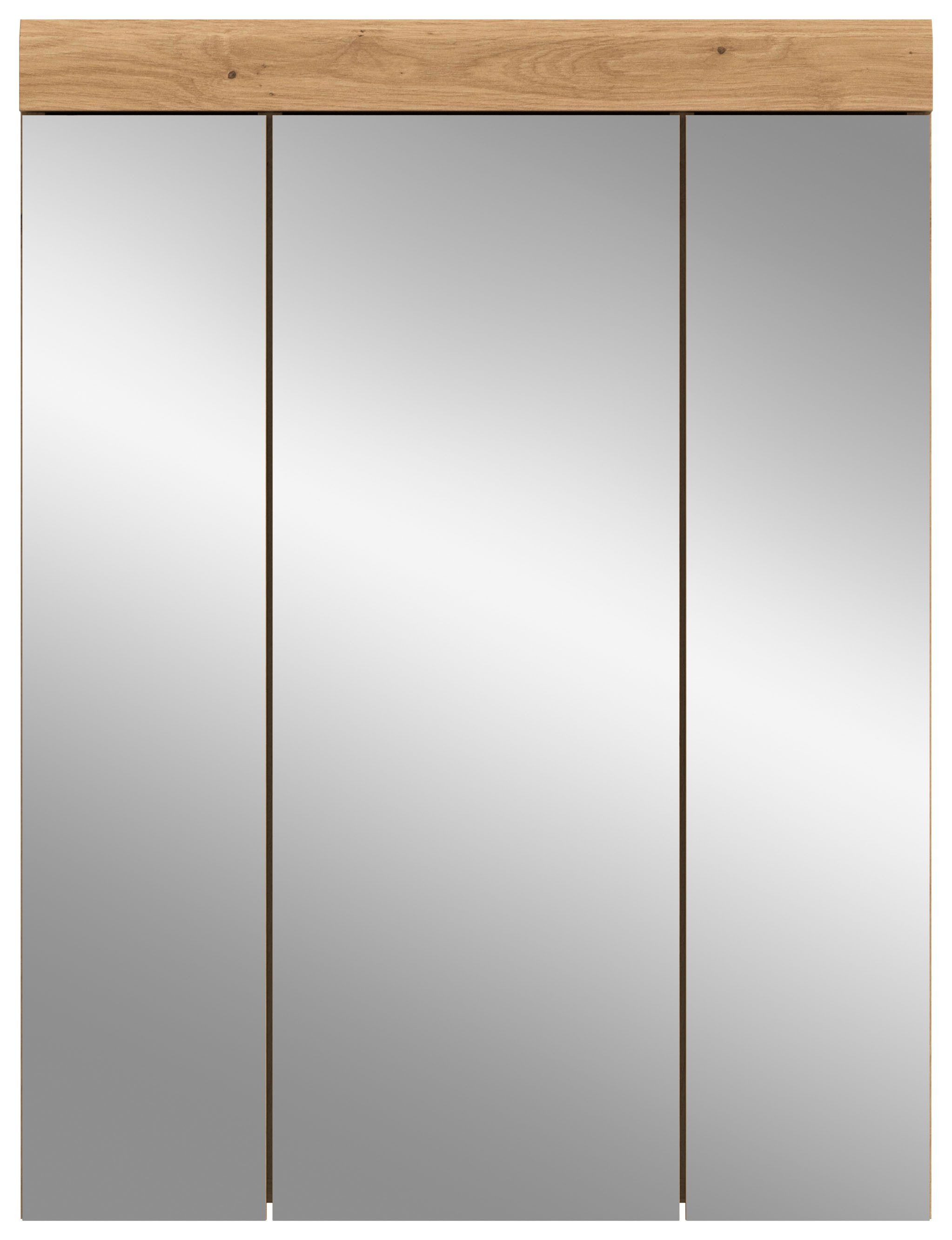 welltime Spiegelschrank SIENA, Breite 60cm, 3 Spiegeltüren, 9 Fächer, 6 Einlegeböden (TOPSELLER) in verschiedenen Farben erhältlich, Badmöbel, Badschrank, Schrank, Bad