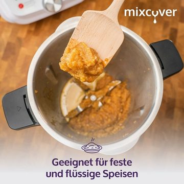 Mixcover Küchenmaschinen-Adapter mixcover Nachhaltiger Holzspatel Zubehör Monsieur Cuisine Connect & Smart