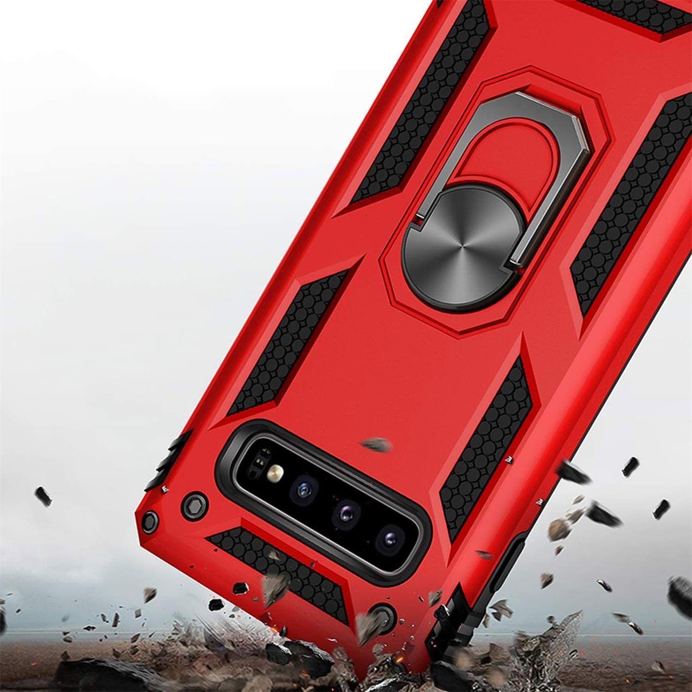 CoolGadget Handyhülle Armor Shield Case für Samsung Galaxy S10 6,1 Zoll, Outdoor Cover mit Magnet Ringhalterung Handy Hülle für Samsung S10 – Bild 5 von 5