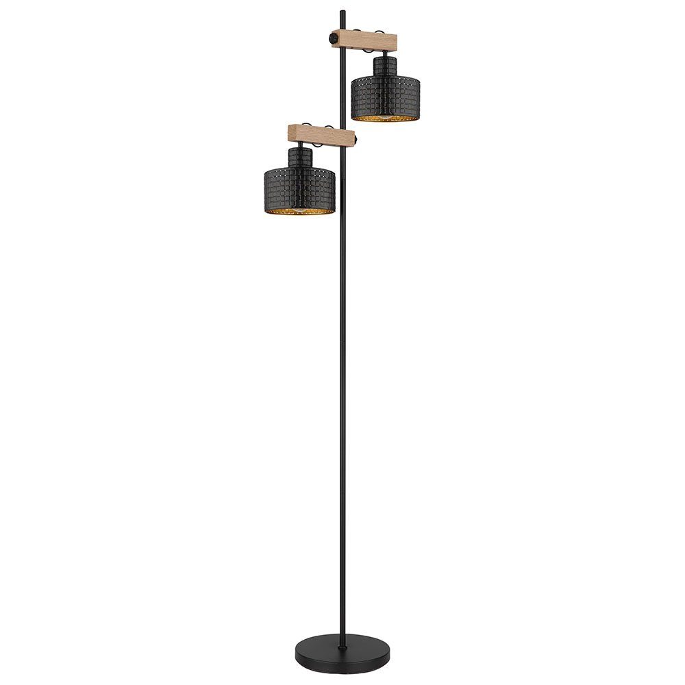 schwarz Stehlampe Globo inklusive, nicht Leuchtmittel höhenverstellbar Wohnzimmerlampe Stehleuchte gold Stehlampe,