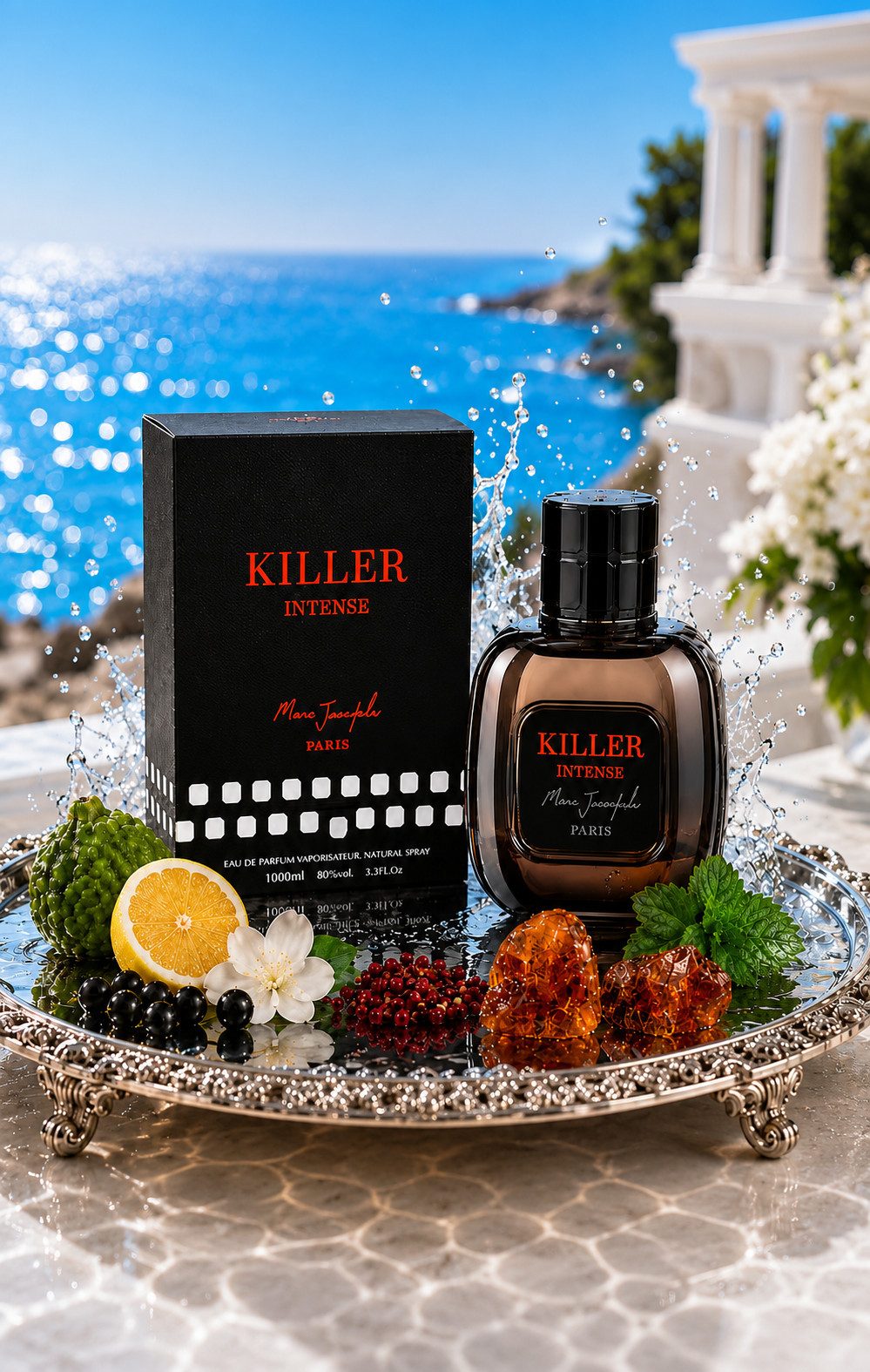 Marc Joseph Paris Eau de Parfum KILLER INTENSE PARIS Luxus Herrenduft; Frisch, Ledrig, Warm, e100 ml, Hergestellt in Paris, Sehr Langanhaltend, Schöne Geschenkverpackung