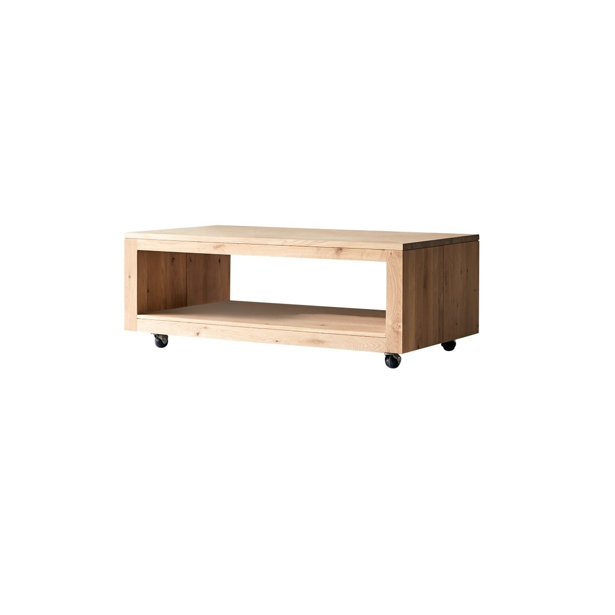 Tikamoon Couchtisch Couchtisch aus Eichenholz ohne Knoten 110 × 60 Anoa
