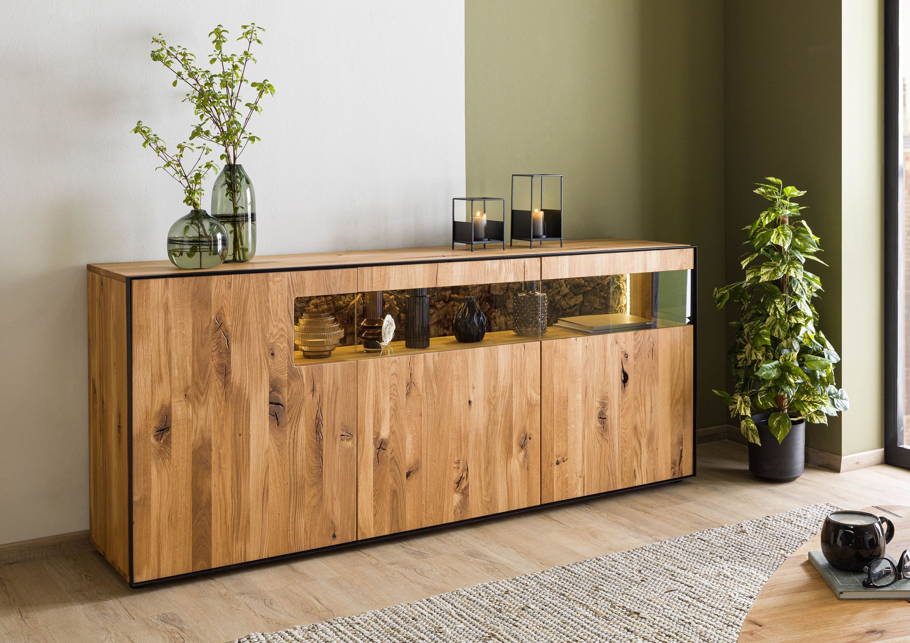Massivmoebel24 Sideboard STARNBERG (Massivholz), Wildeiche 200x45x87 natur geölt STARNBERG #16