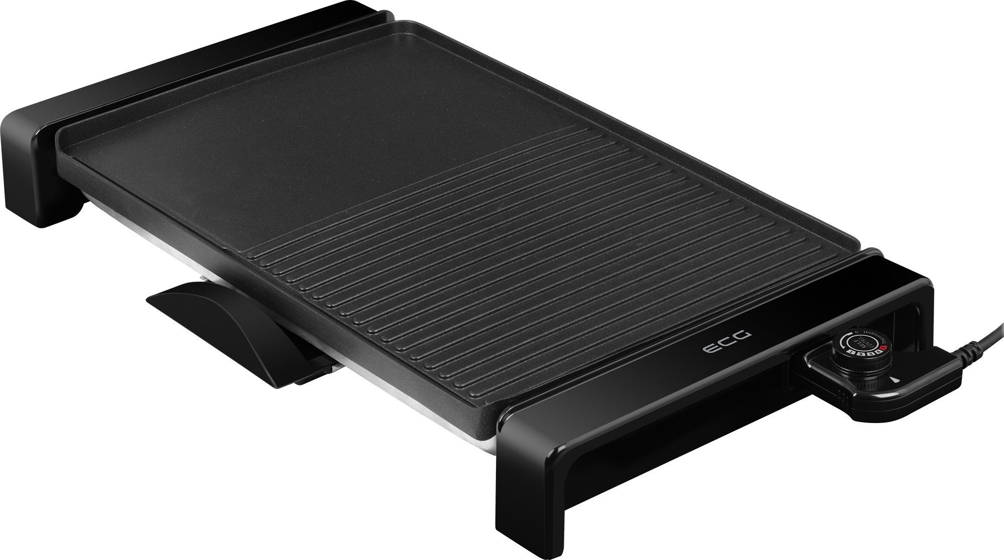 ECG Tischgrill EG 2011 Dual XL, 2000 W, Doppelgrillplatte - flach / profiliert