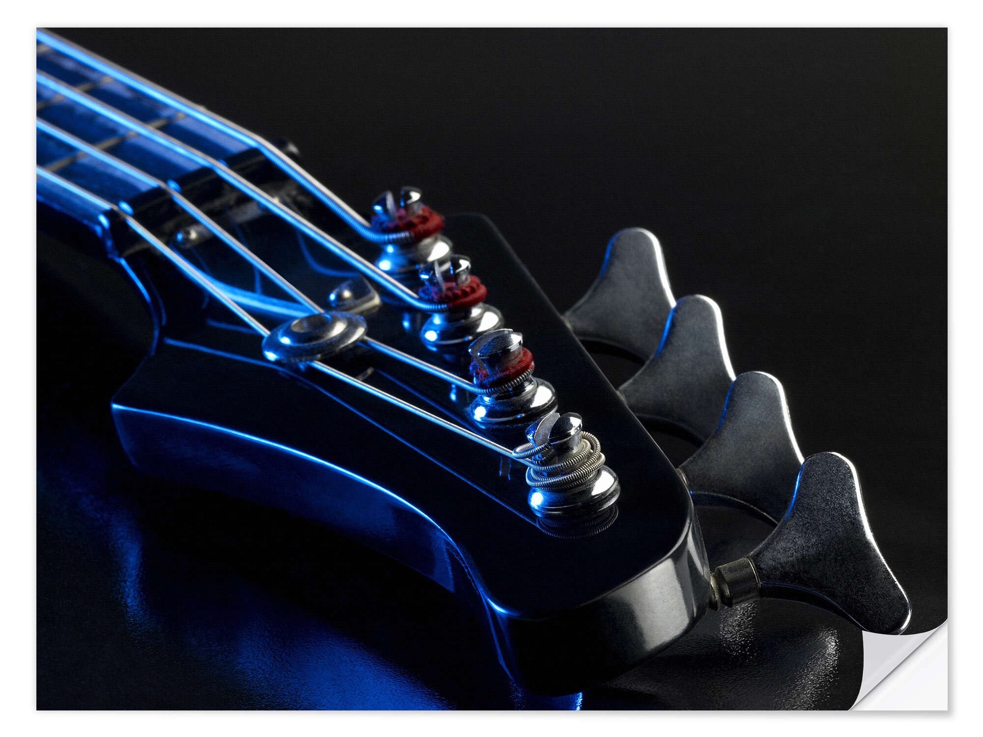 Posterlounge Wandfolie Editors Choice, Detail einer Bass-Gitarre, Fotografie