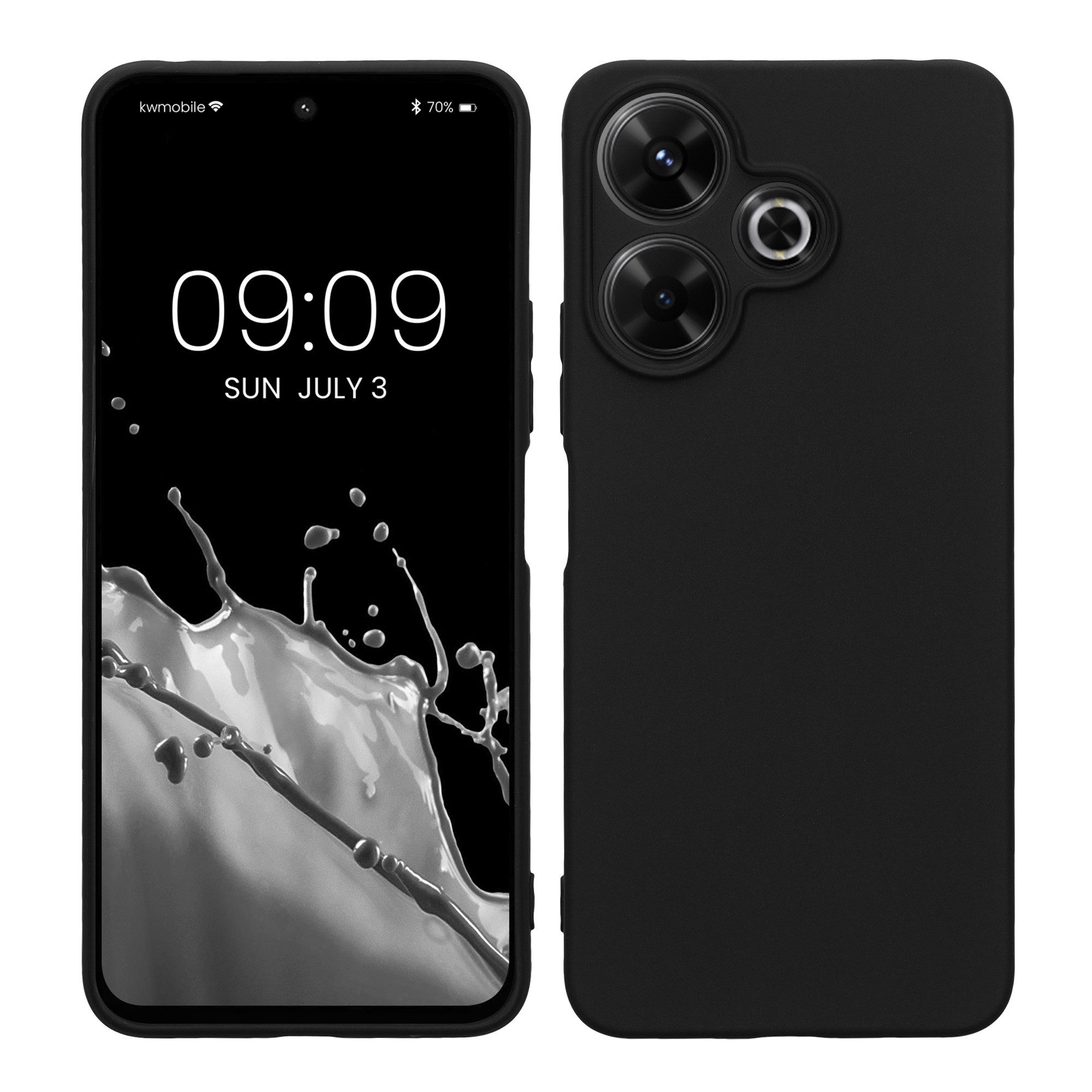 kwmobile Handyhülle Handyhülle für Xiaomi Poco M6 4G Hülle, Weiches Handy Silikon Case - Schutzhülle Cover