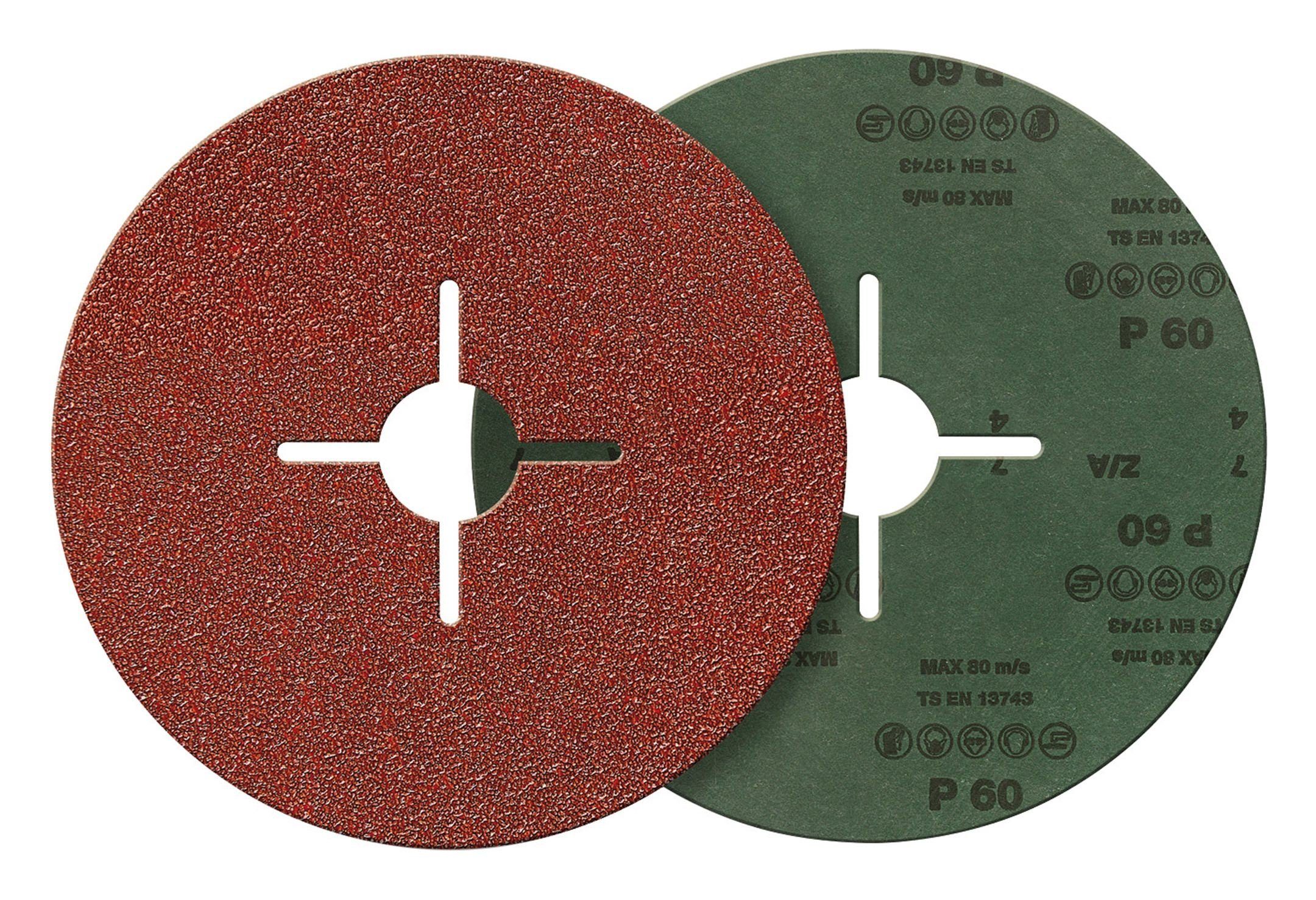 fortis Schleifscheibe, Fiberschleifscheibe Korund 125 mm K 80