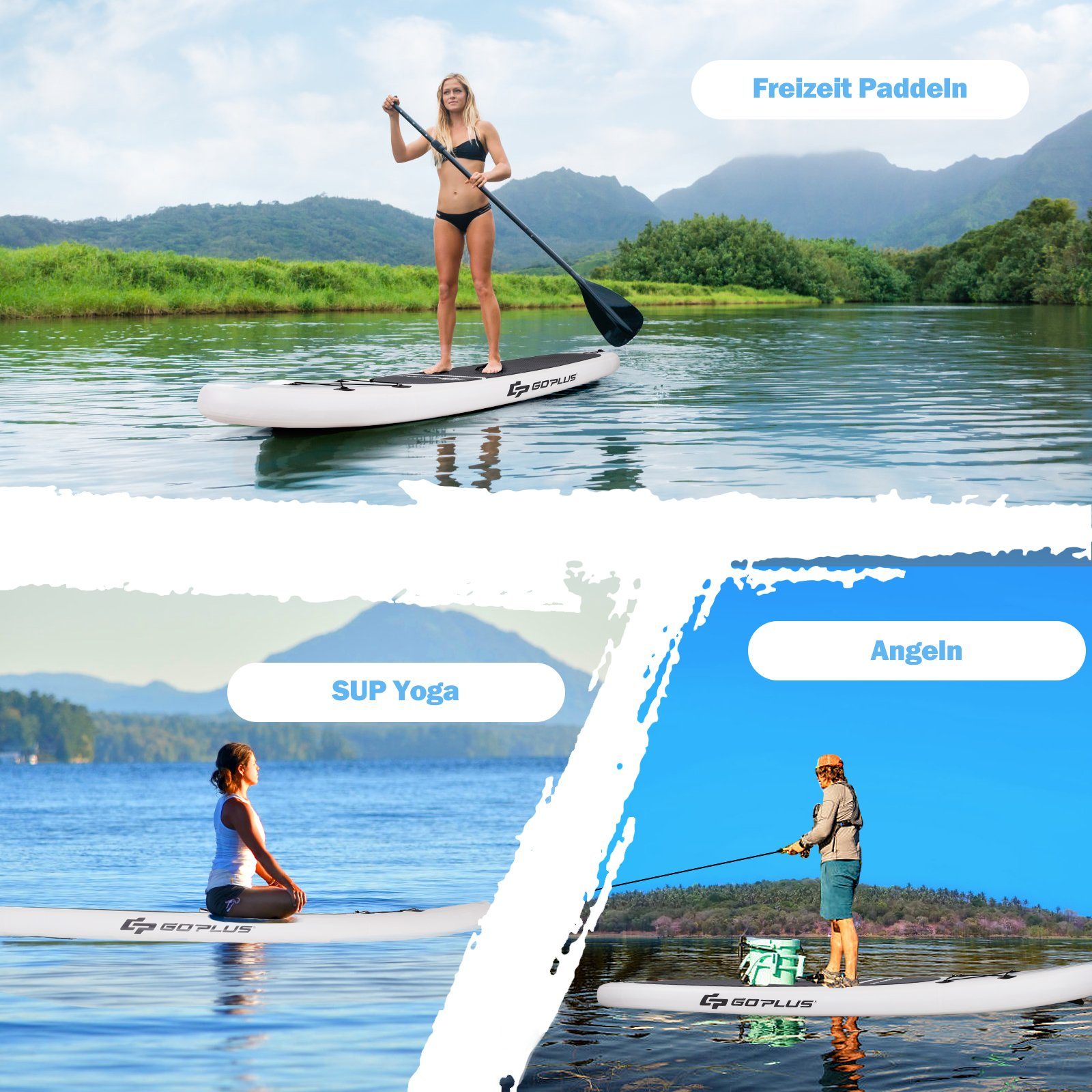 SUP-Board Up mit Stand Paddel Board, Paddling Pumpe COSTWAY &