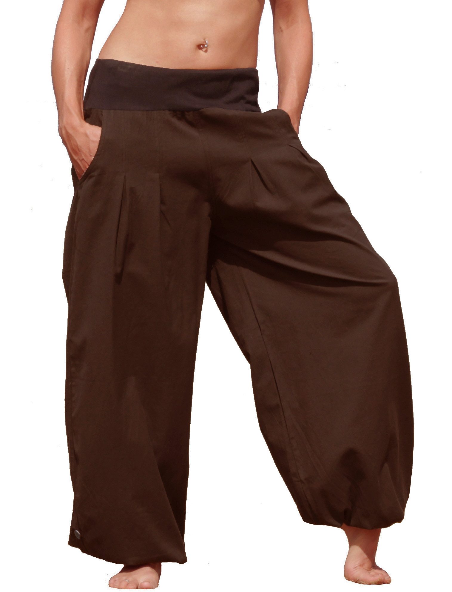 Leucht-Welten Pumphose Pumphose aus Baumwolle, Unisex, Nr. P1 Braun Baumwolle