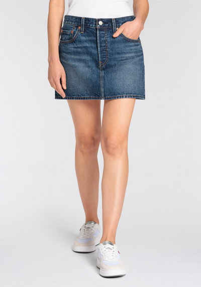 Levi's® Jeansrock ICON SKIRT mit Used-Effekten und ausgefransten Kanten