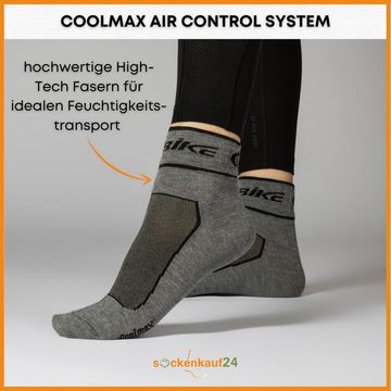 sockenkauf24 Funktionssocken Coolmax Quarter Fahrrad-Socken für Herren & Damen (3-Paar) Atmungsaktive Radsport Socken 50302P WP