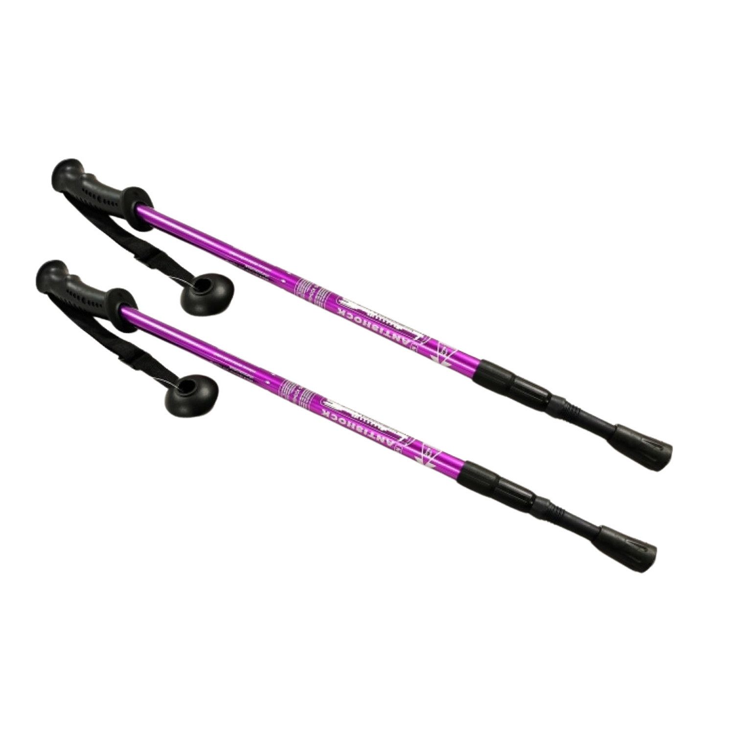 EUROBATT Sp. z o.o. Nordic-Walking-Stöcke 65–135 cm, teleskopisch (1 St), ANTI SHOCK-System - Dreiteilige Konstruktion