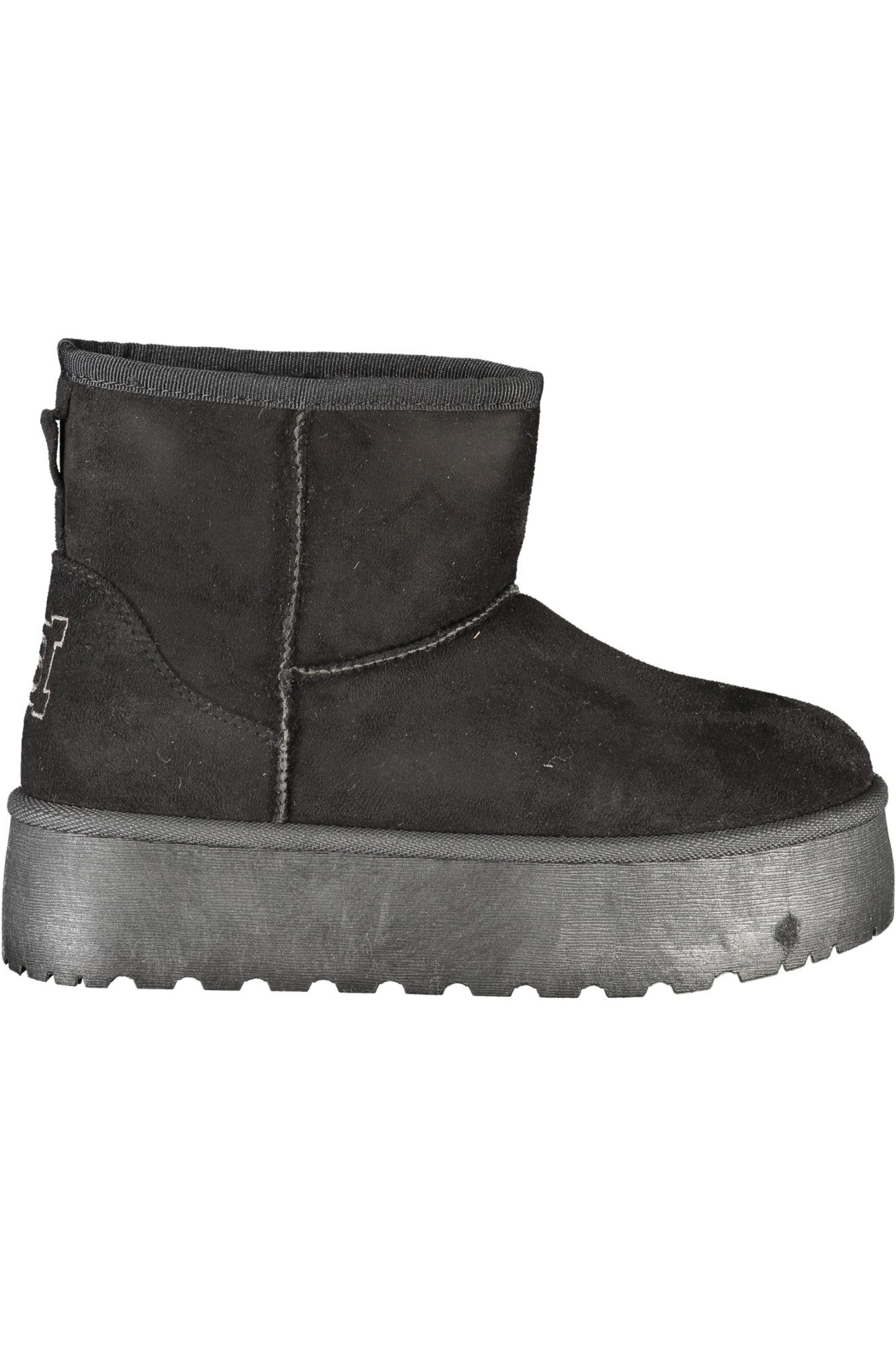 Laura Biagiotti Stiefelette Elegante Damenstiefeletten Schwarz mit Fell und 4