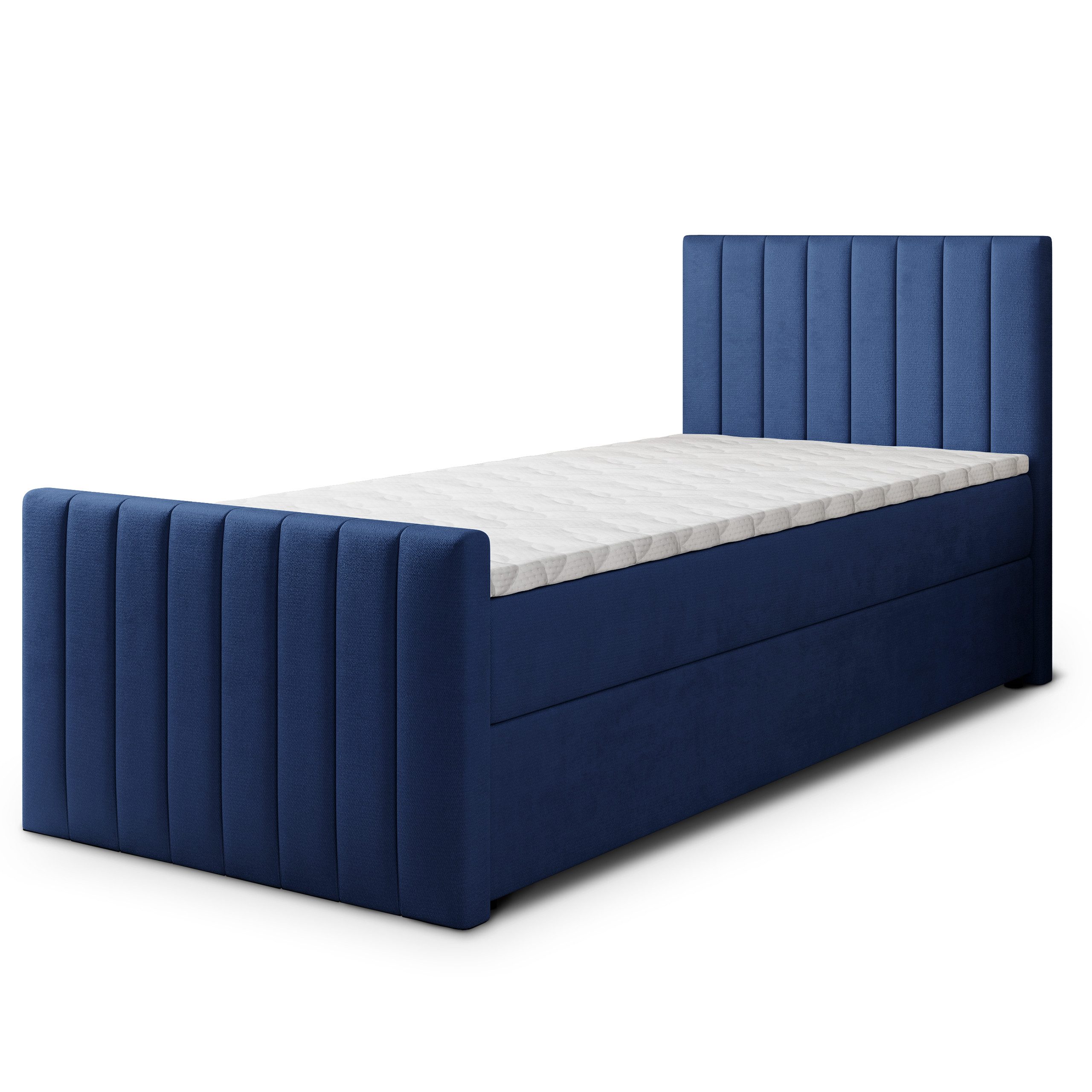Masseno Boxbett ARION 80x200 cm mit Bonell Matratze und Topper