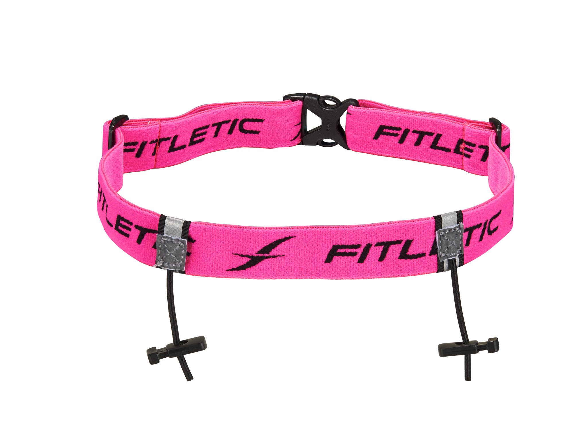 Fitletic Laufgürtel Laufgürtel "Race 1" für Gelschlaufen, mit Startnummer-Halterung Premium Laufausrüstung Pink