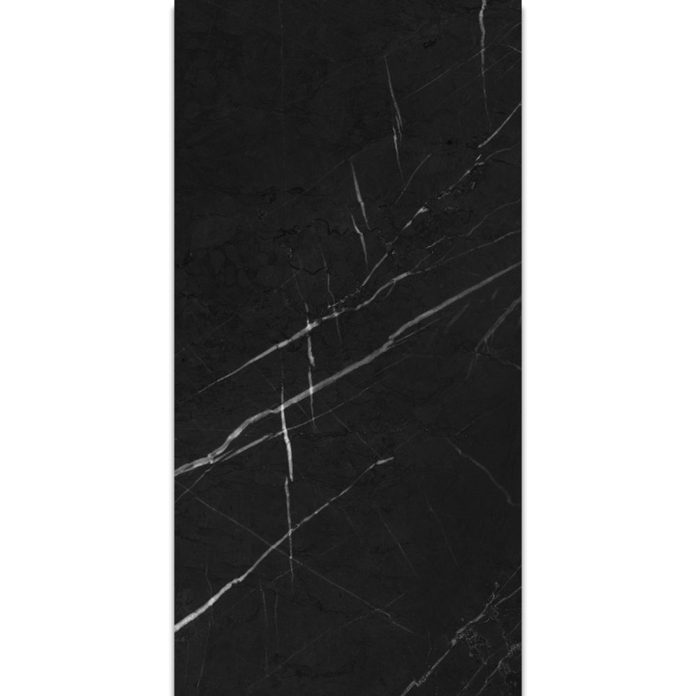 Belvit Bodenfliese BV-F76-60120, 120x60, schwarz, Belvit Bergamo Schwarz Marmor Fliese Glanz 60x120cm