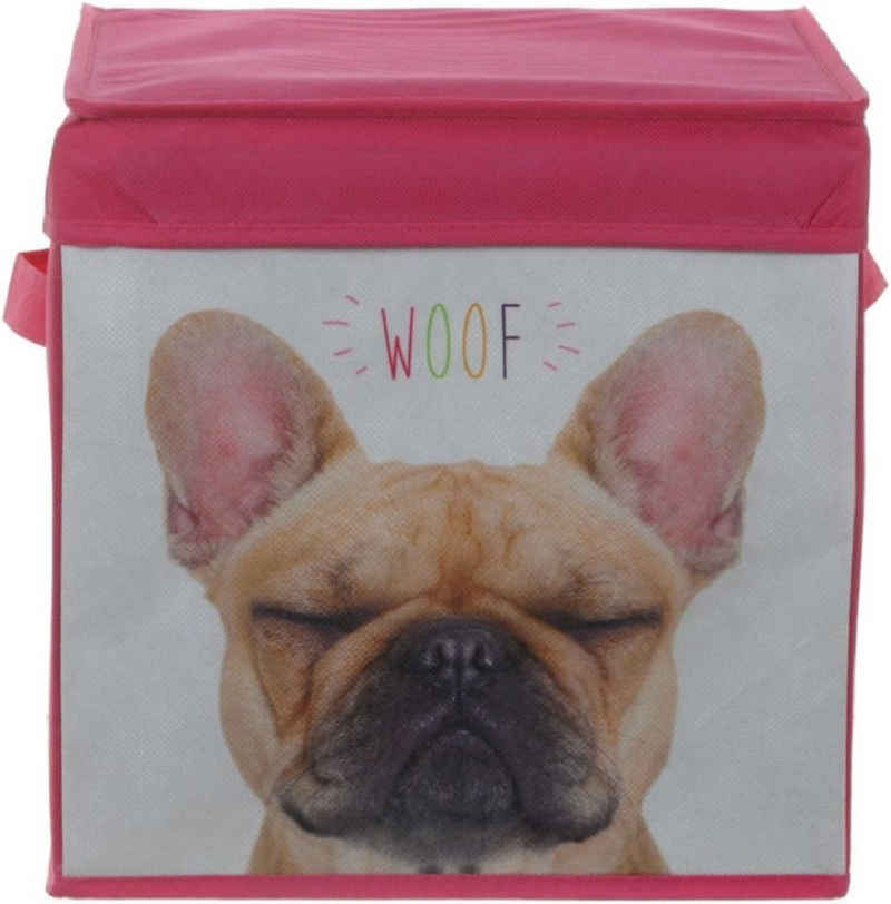Puckator Schubladenbox Aufbewahrungsbox mit Deckel Französische Bulldogge, (1-St), Kinder Klappbox / Ideal als Geschenk