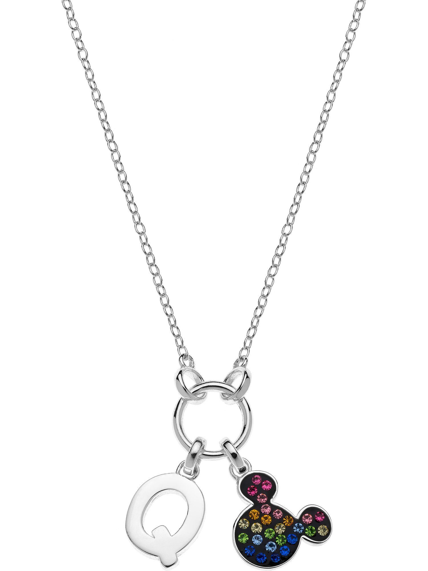 DISNEY Jewelry Collier Disney Q Mädchen-Kinderkette Silber 925er Kristall