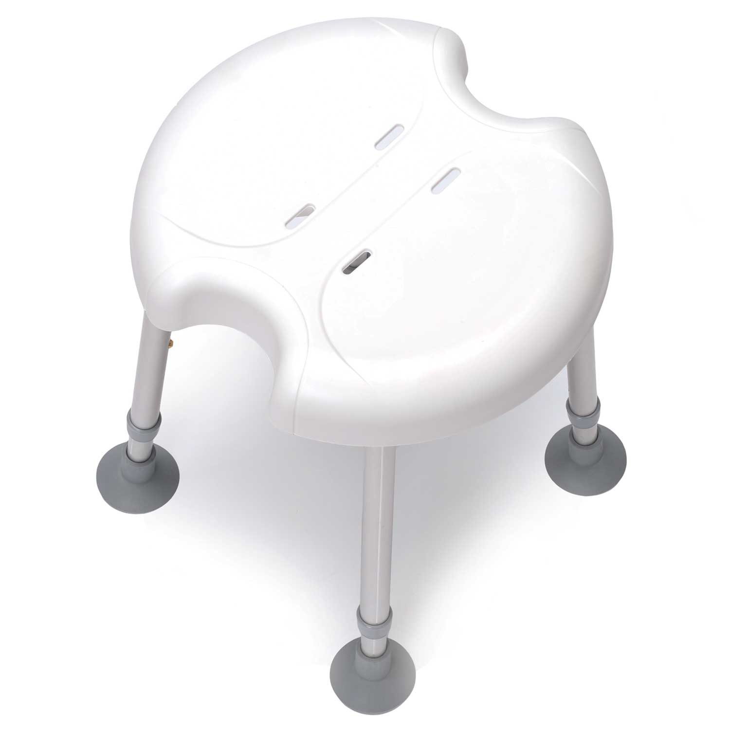 Drive Medical Duschhocker Drive Medical Delphi 2 Plus Duschhocker mit 2 Hygieneaussparungen, höhenverstellbar, zwei Hygieneaussparungen, Belastbarkeit 180 kg