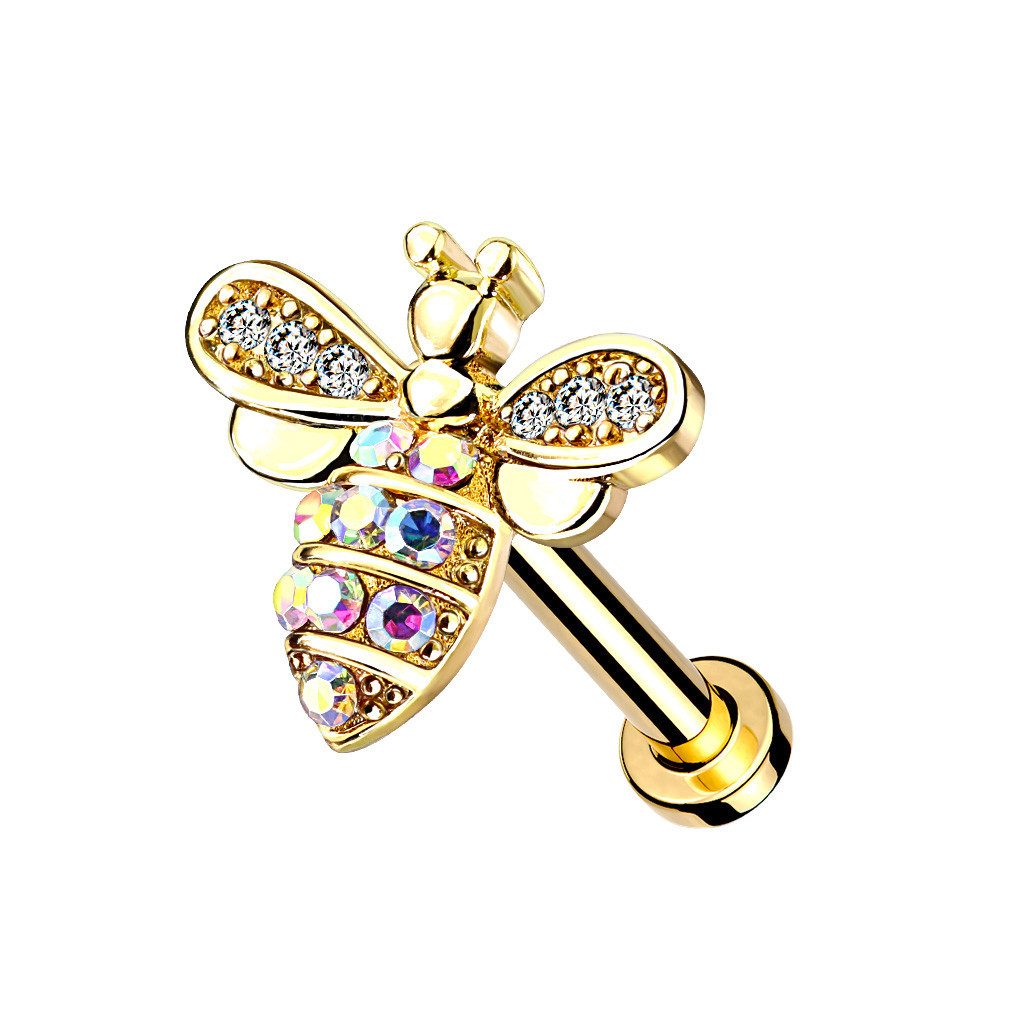 Taffstyle Piercing-Set Ohr Tragus Knorpel Labret Piercing Stecker Kristall günstig online kaufen