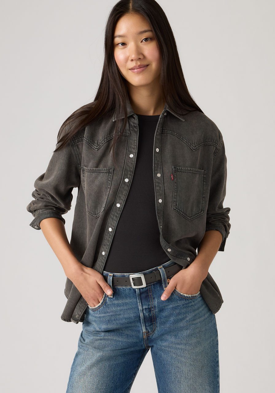 Levi's® Jeansbluse TEODORA WESTERN SHIRT mit Druckknöpfen