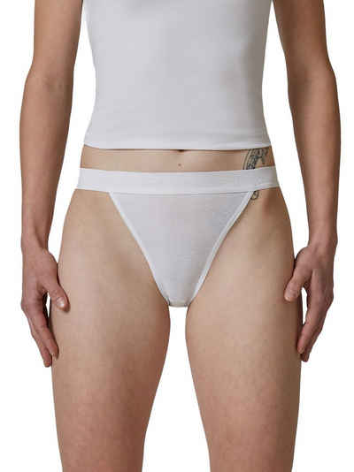 Skiny String Damen Tanga 2er Pack Cotton Rib (Packung, 2-St) Zwickel