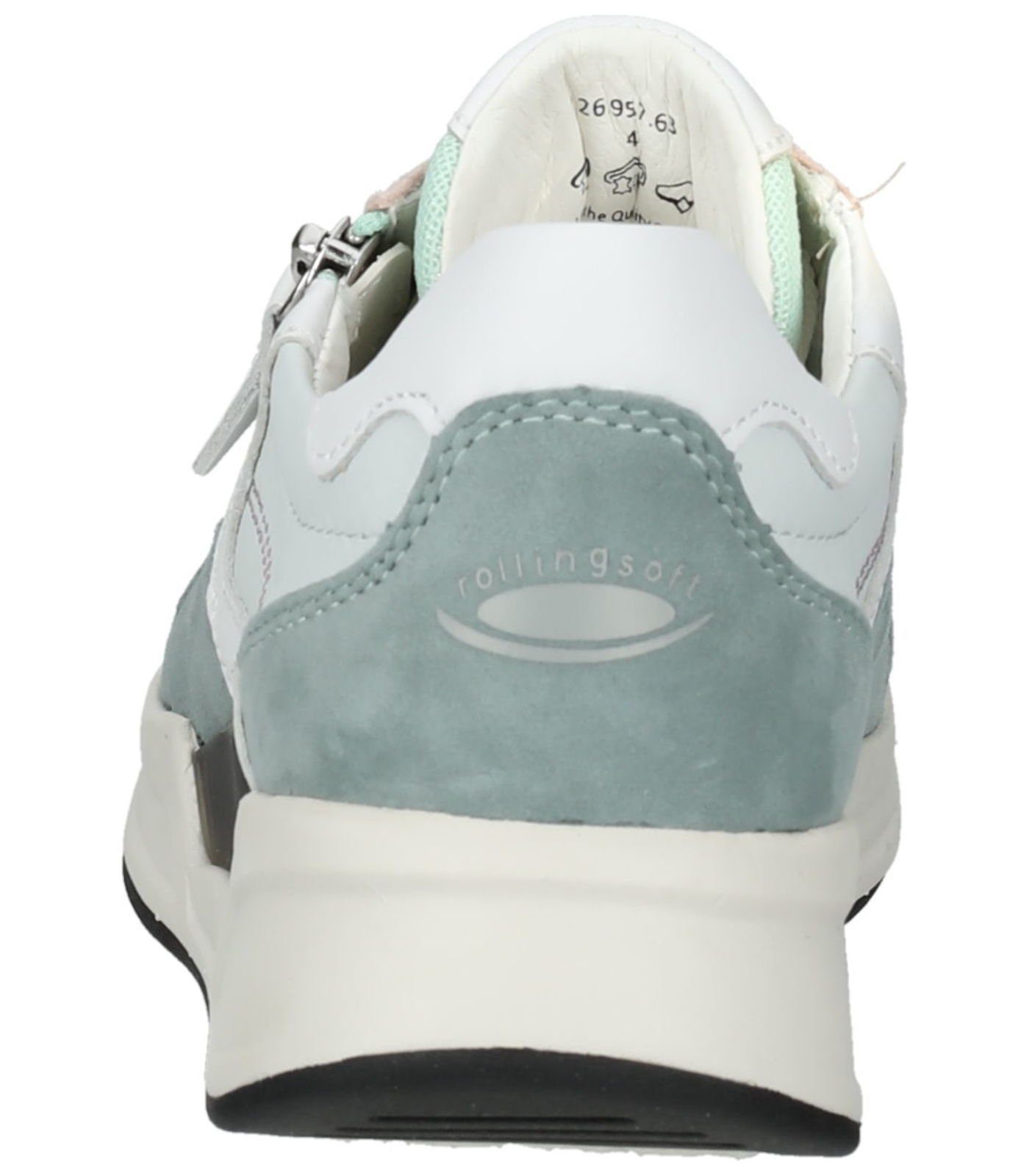 Gabor Sneaker weiß-bunt-kombiniert-weiß-bunt-kombiniert Veloursleder/Textil Sneaker