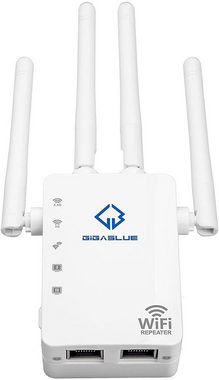 Gigablue Ultra 1200Mbps 2.4 & 5 GHz Dual Band AC1200 WLAN Repeater mit 4x 3dBi Kabel-Receiver