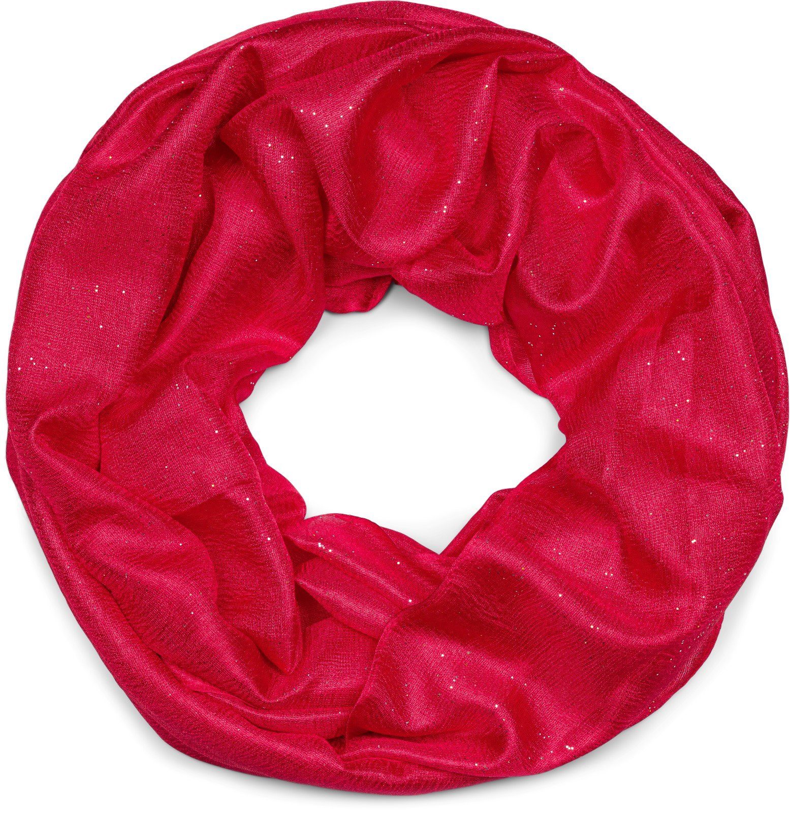 styleBREAKER Loop Seidiger Einfarbiger Loop Glitzer, günstig online kaufen