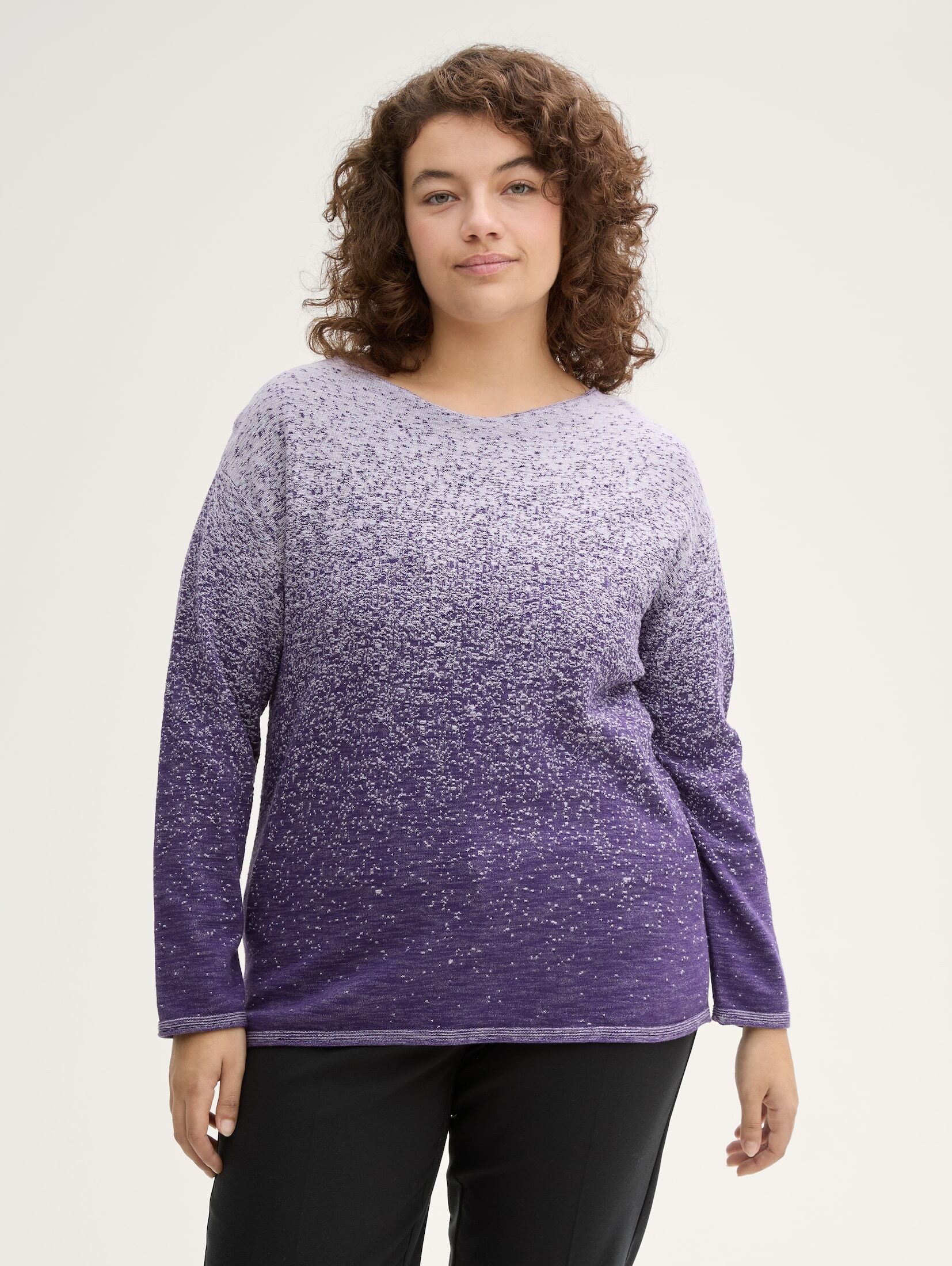 Strickpullover Plus Size - Strickpullover mit Farbverlauf