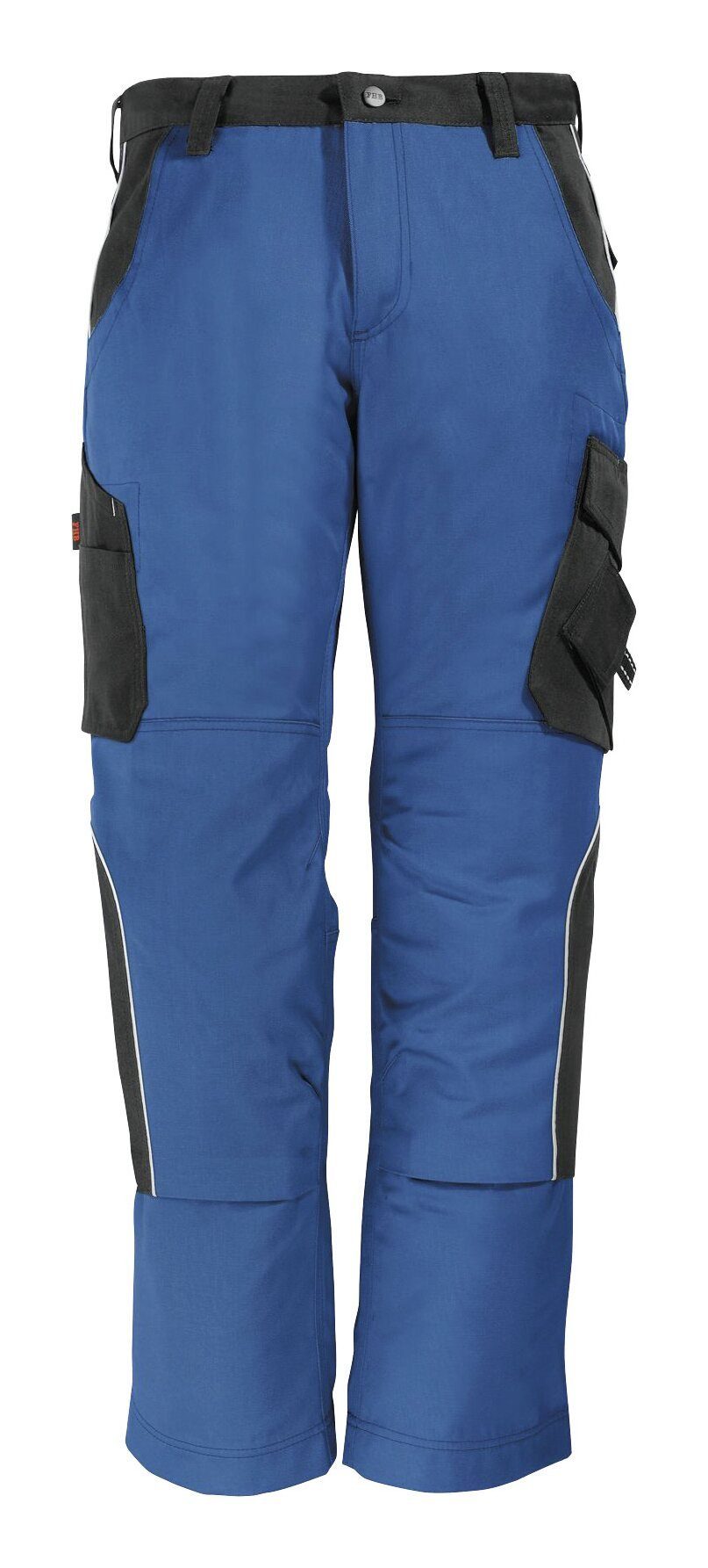 FHB Arbeitshose Bruno, 300 g/qm, royal/schwarz