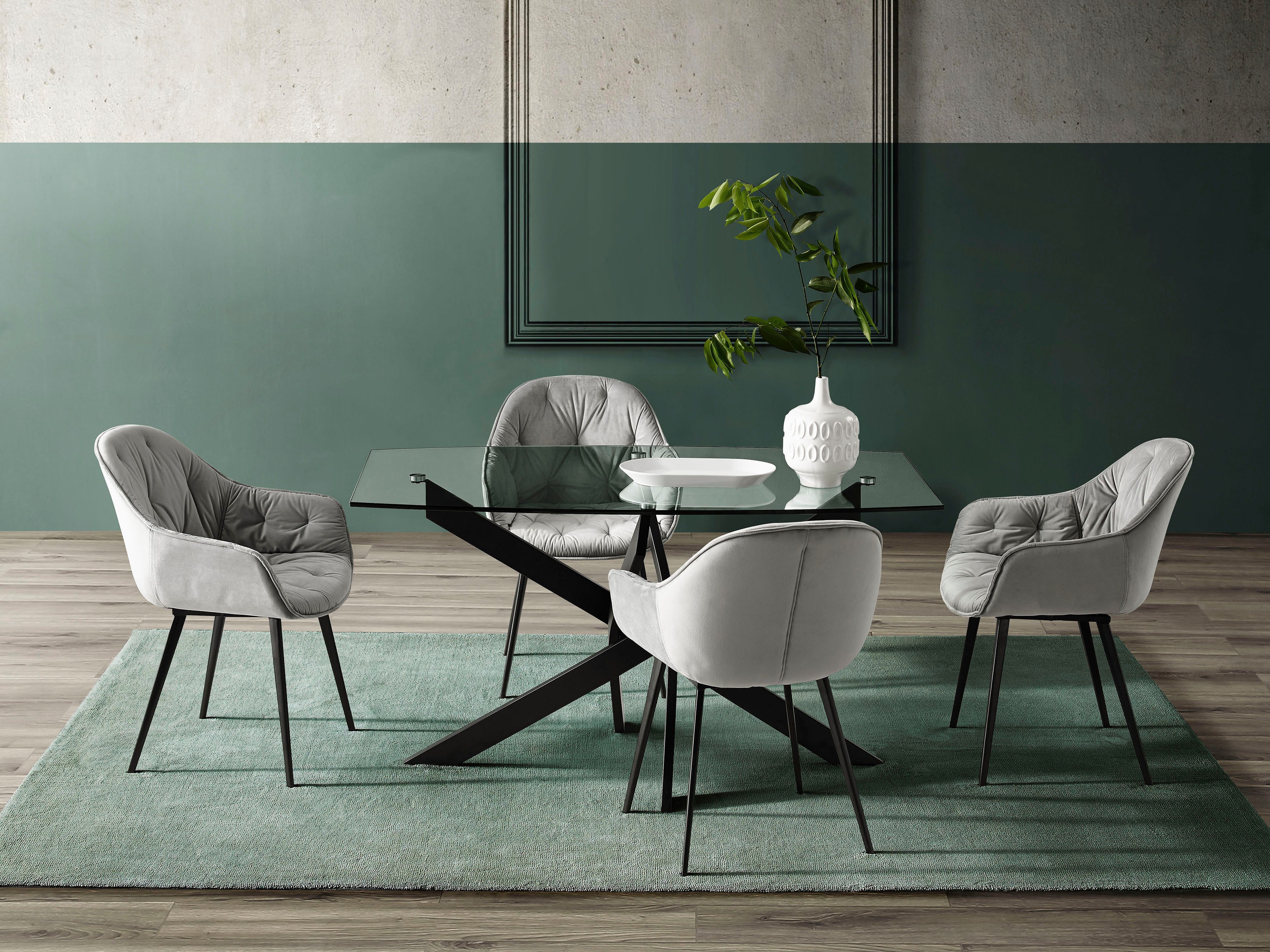 INOSIGN Esstisch Kairi, TOPSELLER!, OTTOs Choice, Glastischplatte, pulverbe günstig online kaufen