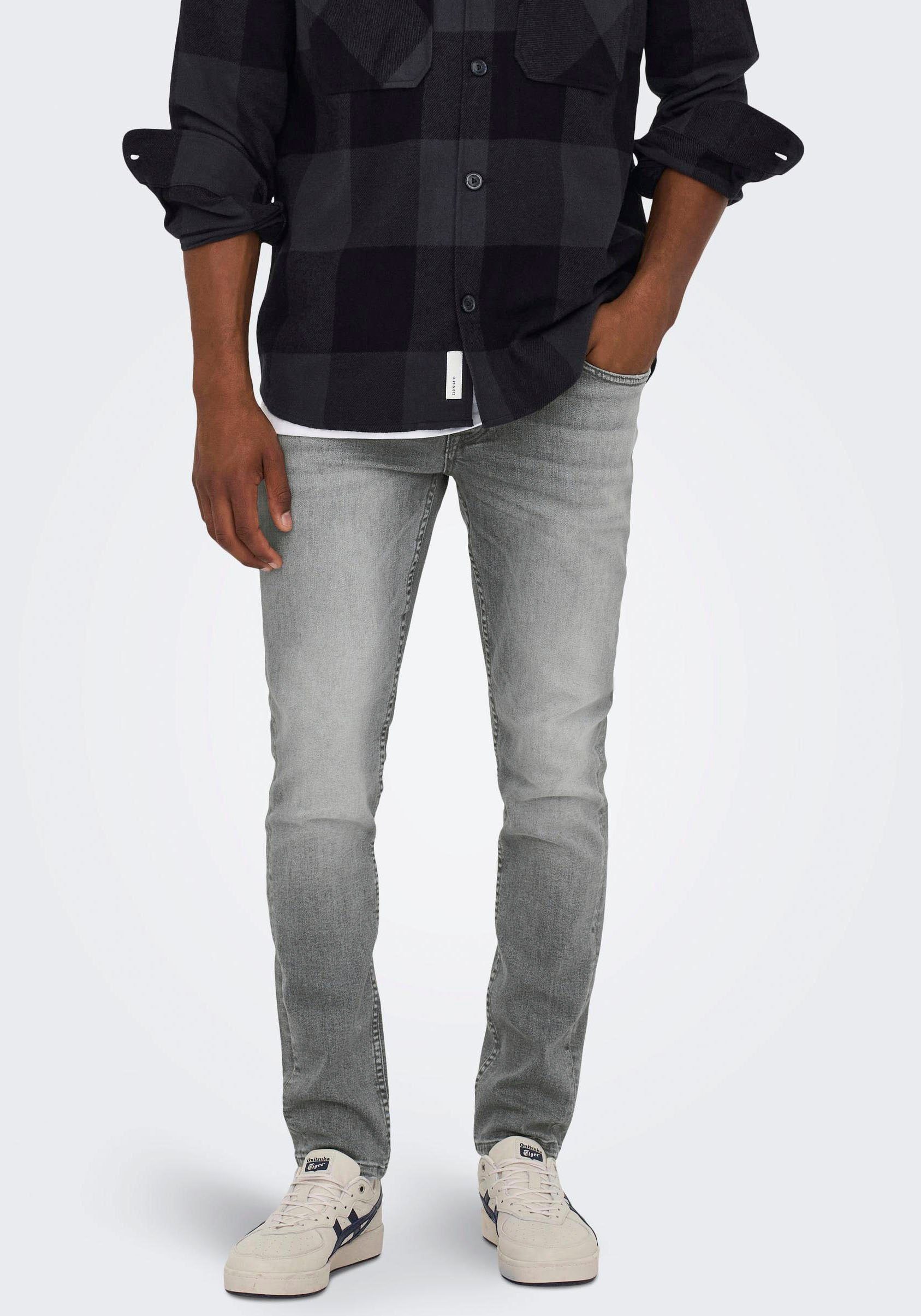 ONLY & SONS Slim-fit-Jeans ONSLOOM SLIM LBD 8263 AZG DNM NOOS light grey