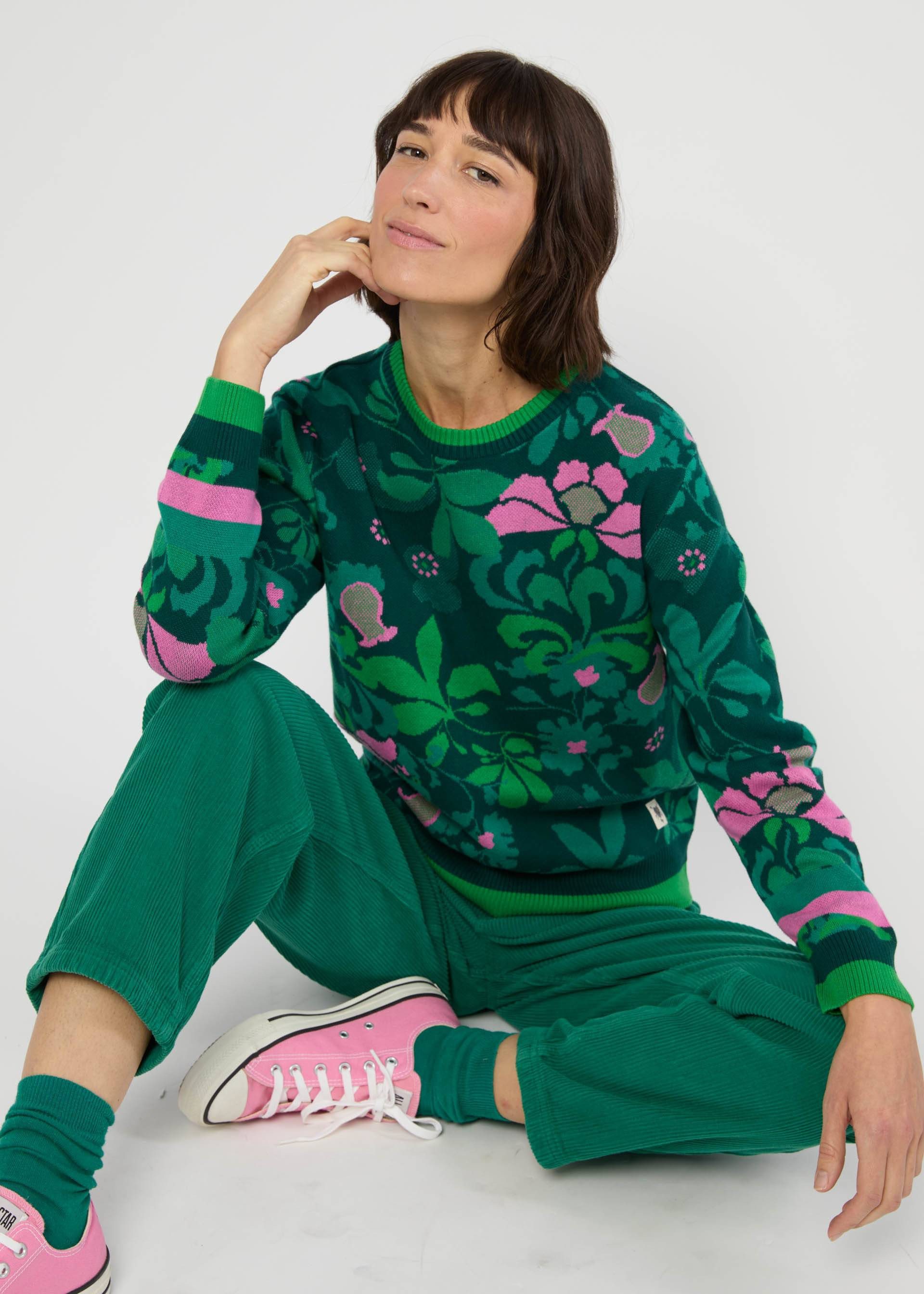 Blutsgeschwister Strickpullover - Cosy Storyteller – nachhaltiger Strickpullover aus Baumwolle